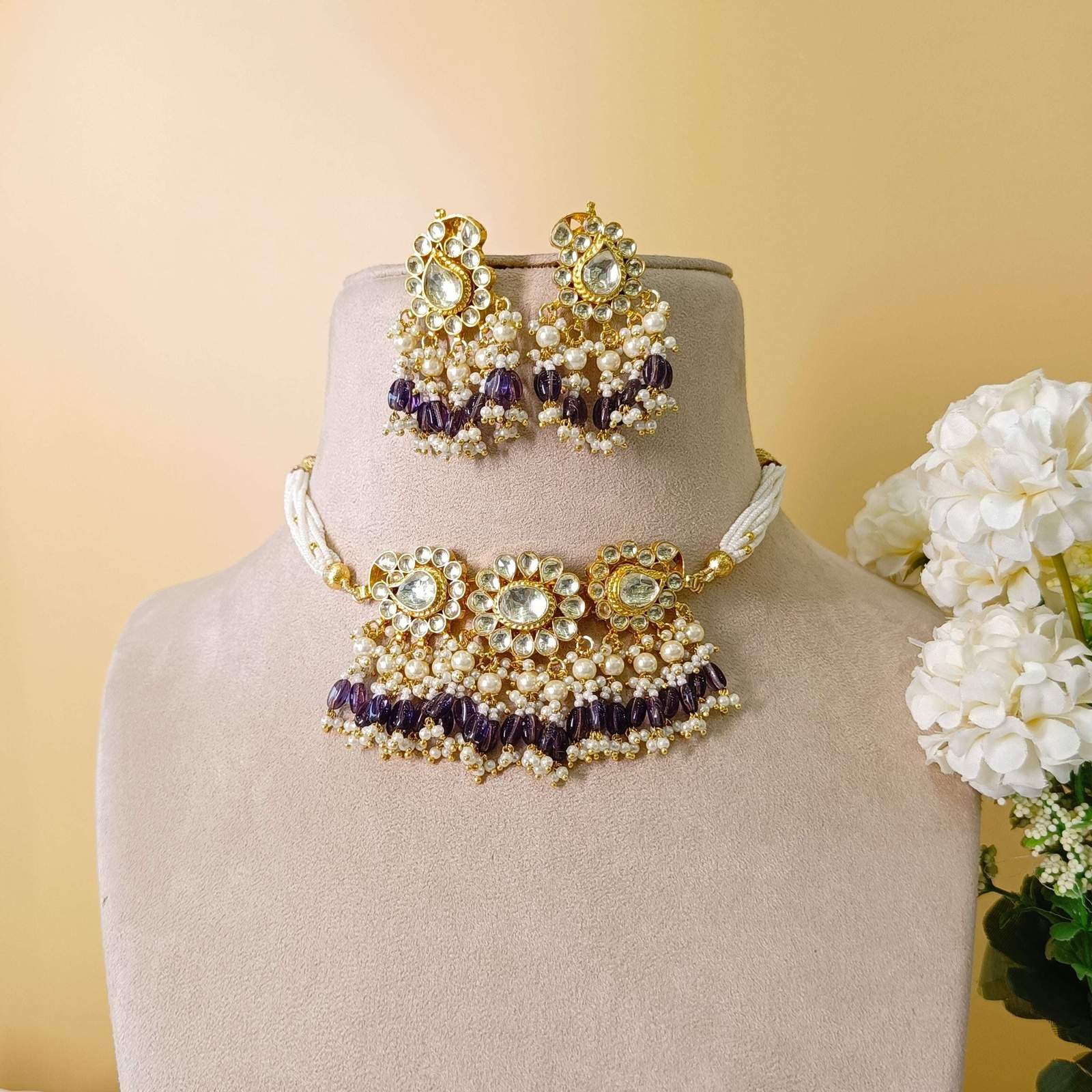 Nayaab Mahira Polki Neckpiece