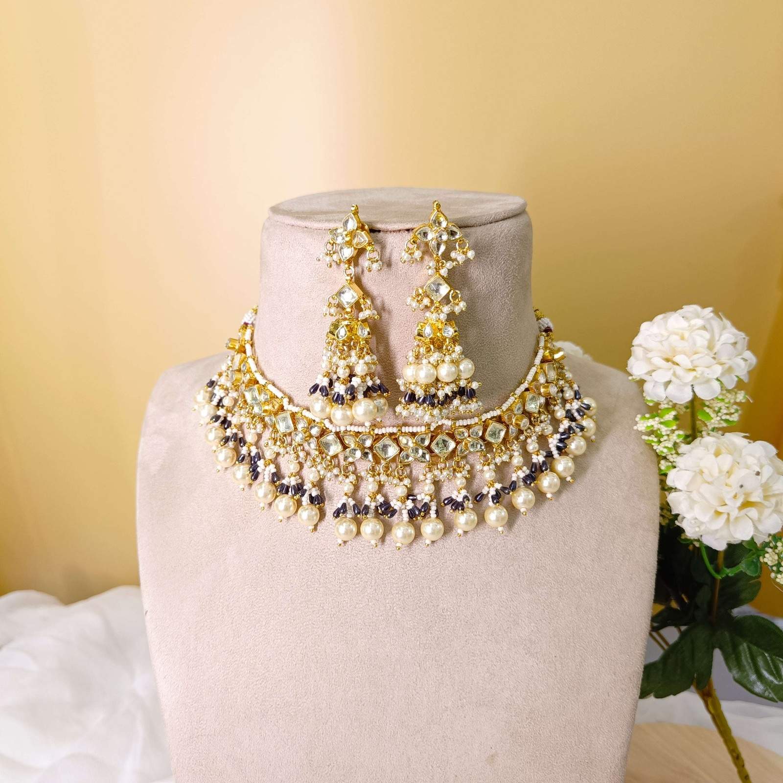 Nayaab Jaanvi Polki Neckpiece