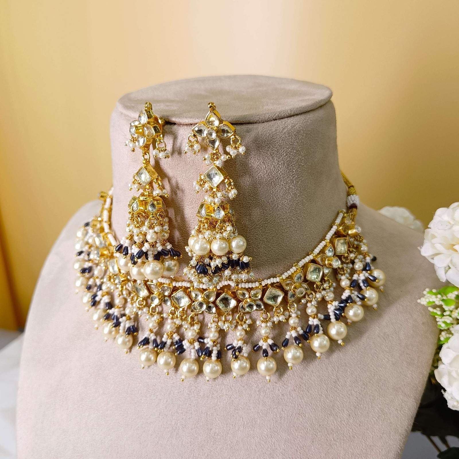 Nayaab Jaanvi Polki Neckpiece