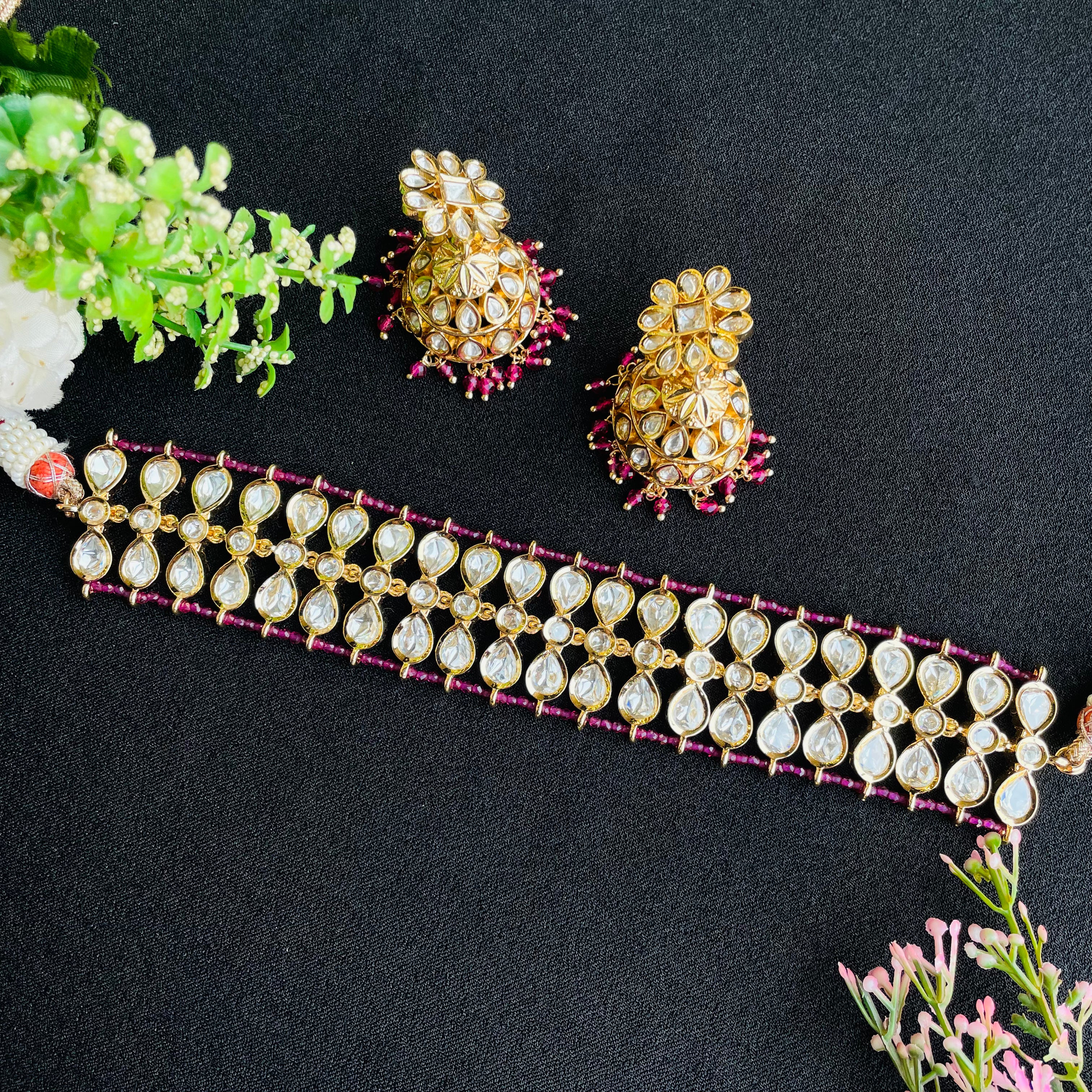 Nayaab kirandeep polki neckpiece