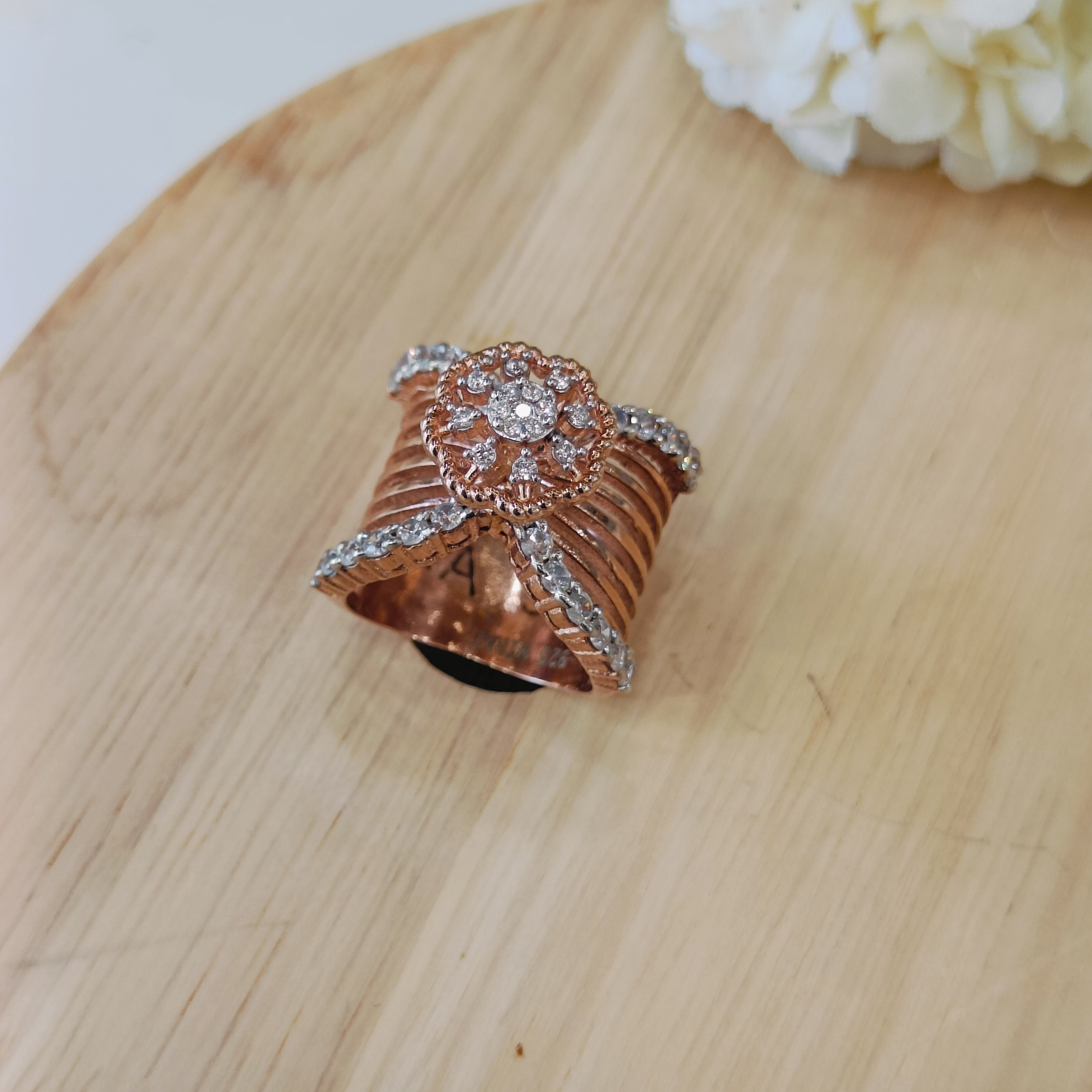 Vs sterling silver cocktail ring 169 12g