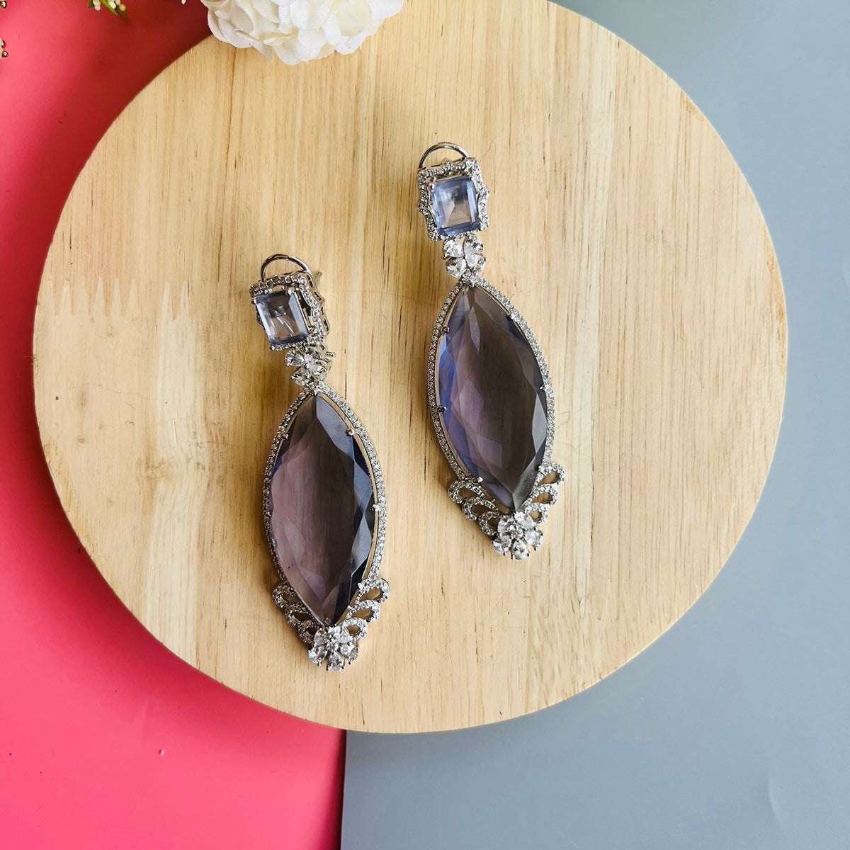 Ad Kinjal earrings Velvet box by Shweta