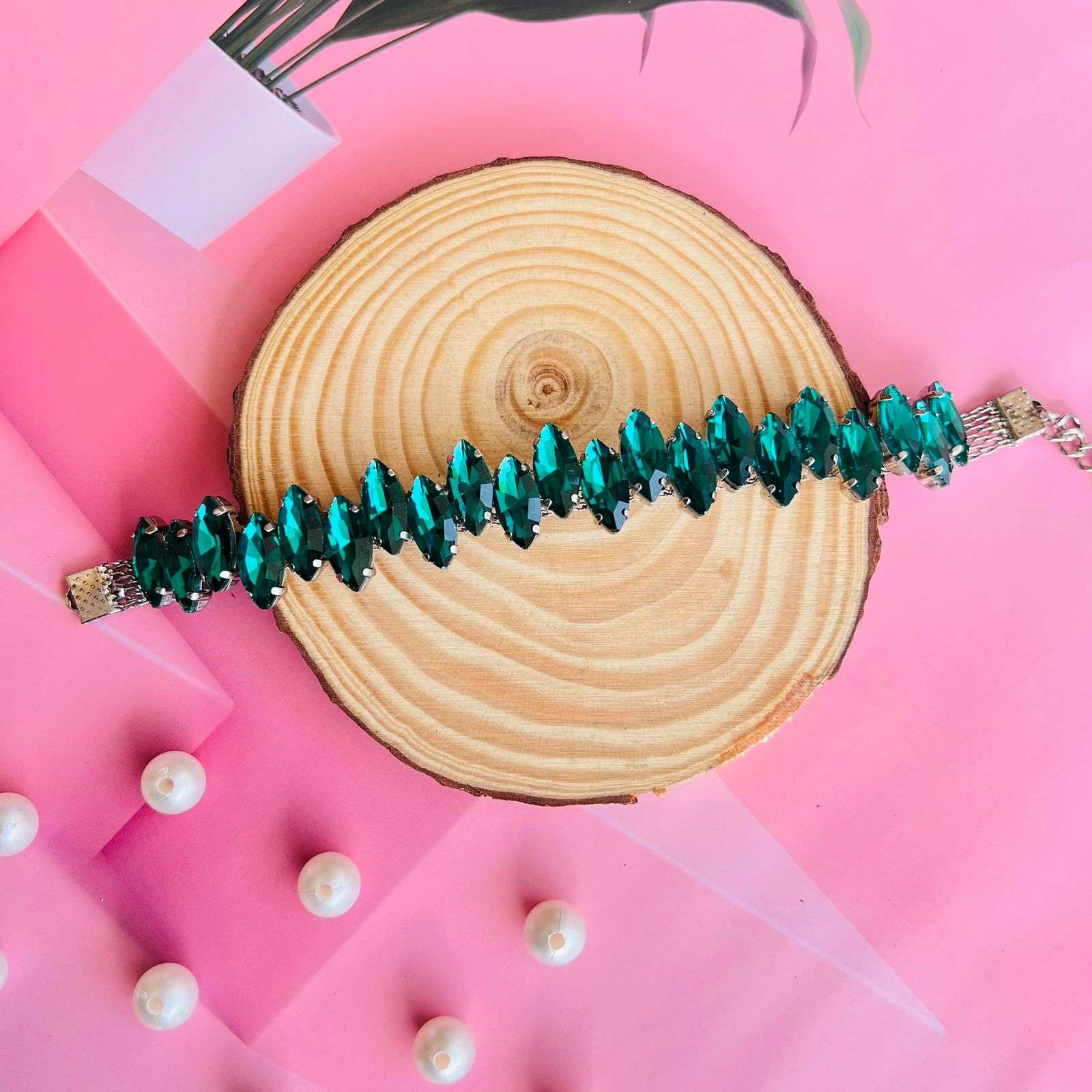 Layla cryastal bracelets velvet box by shweta