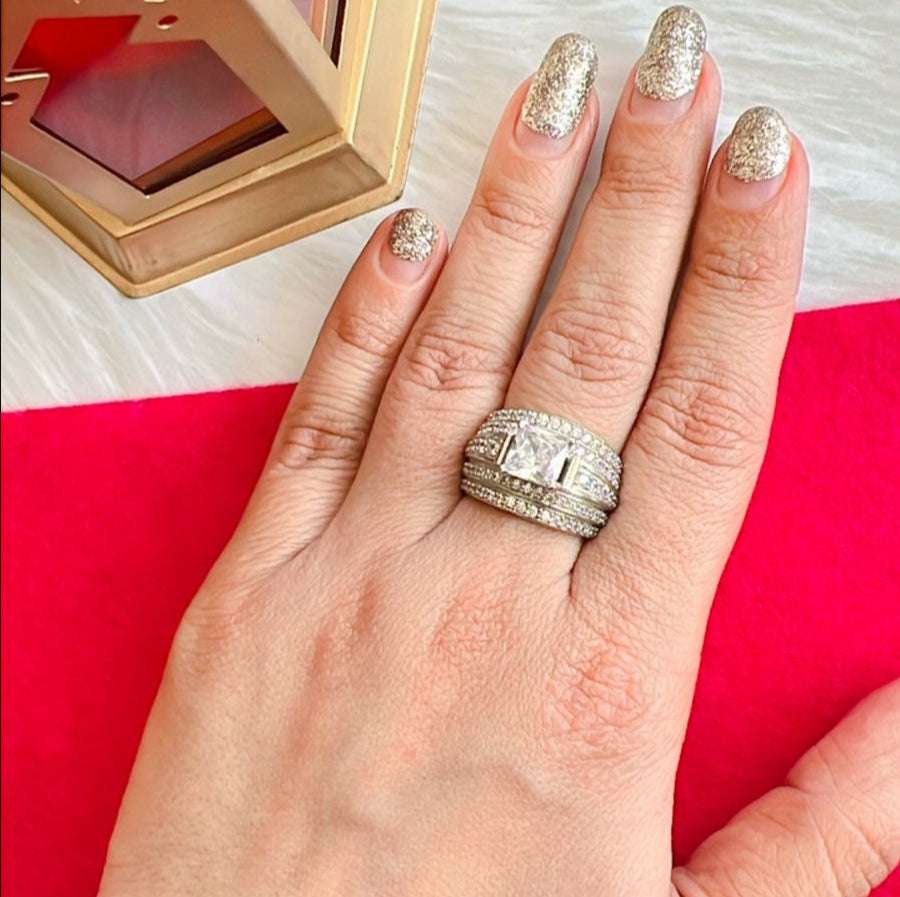 Sterling silver on sale cocktail rings