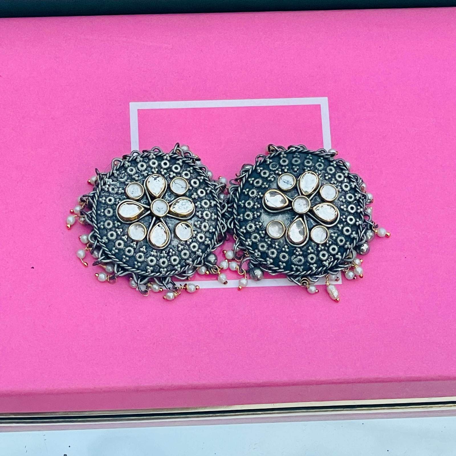 Inara stud Earrings 1708 Velvet box by Shweta