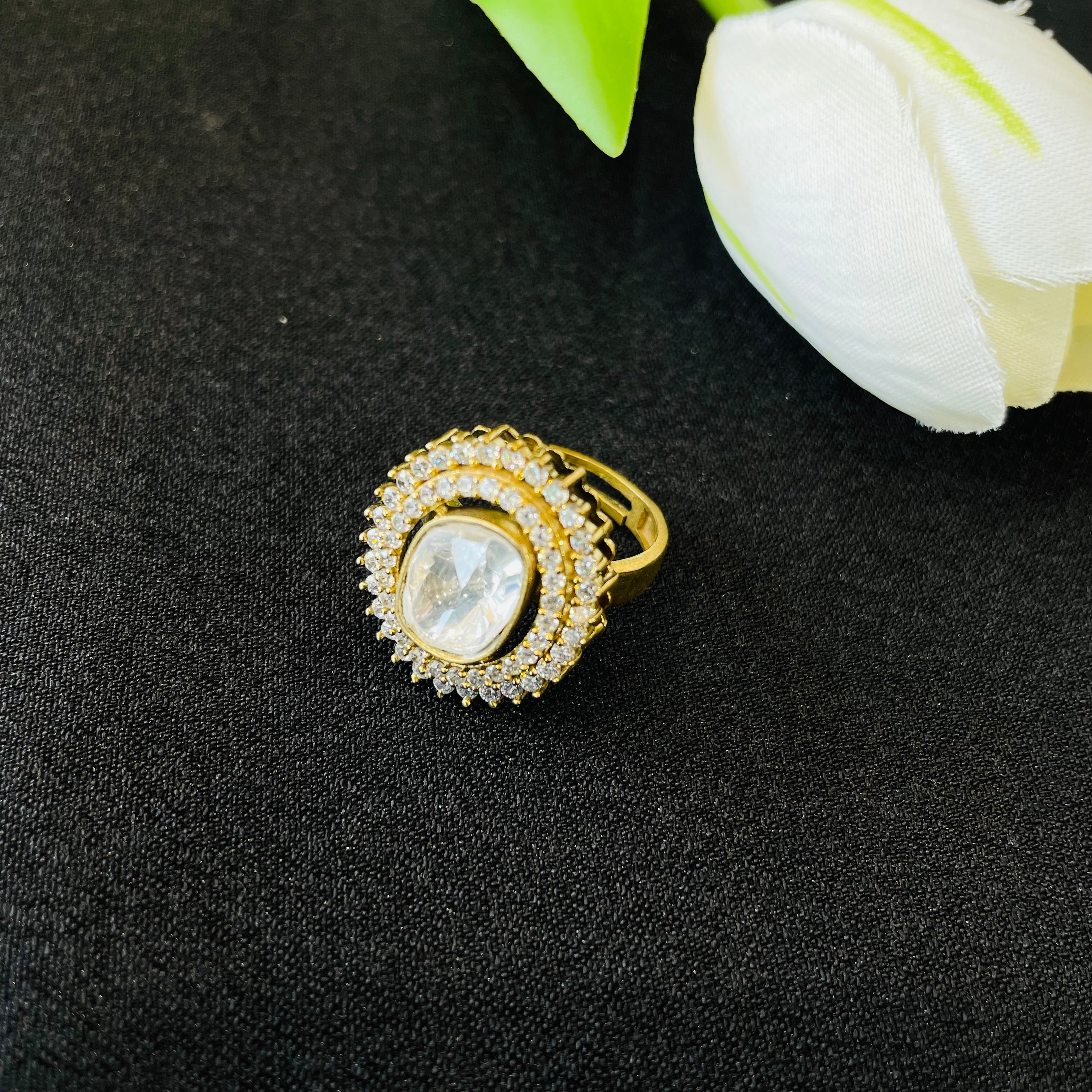 Nayaab Polki pendant With Free Ring