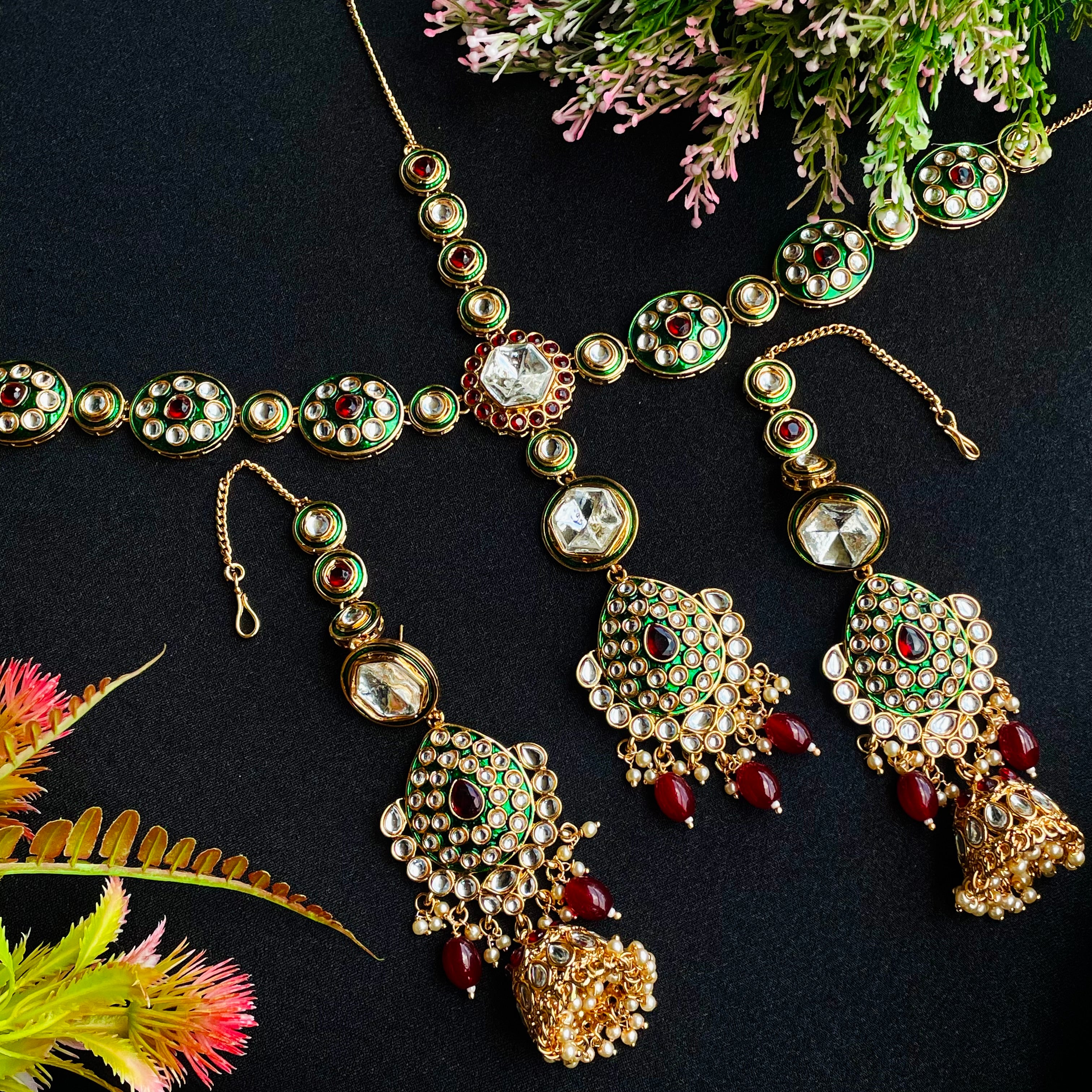 Nayaab Aadhya Earrings With Tikka