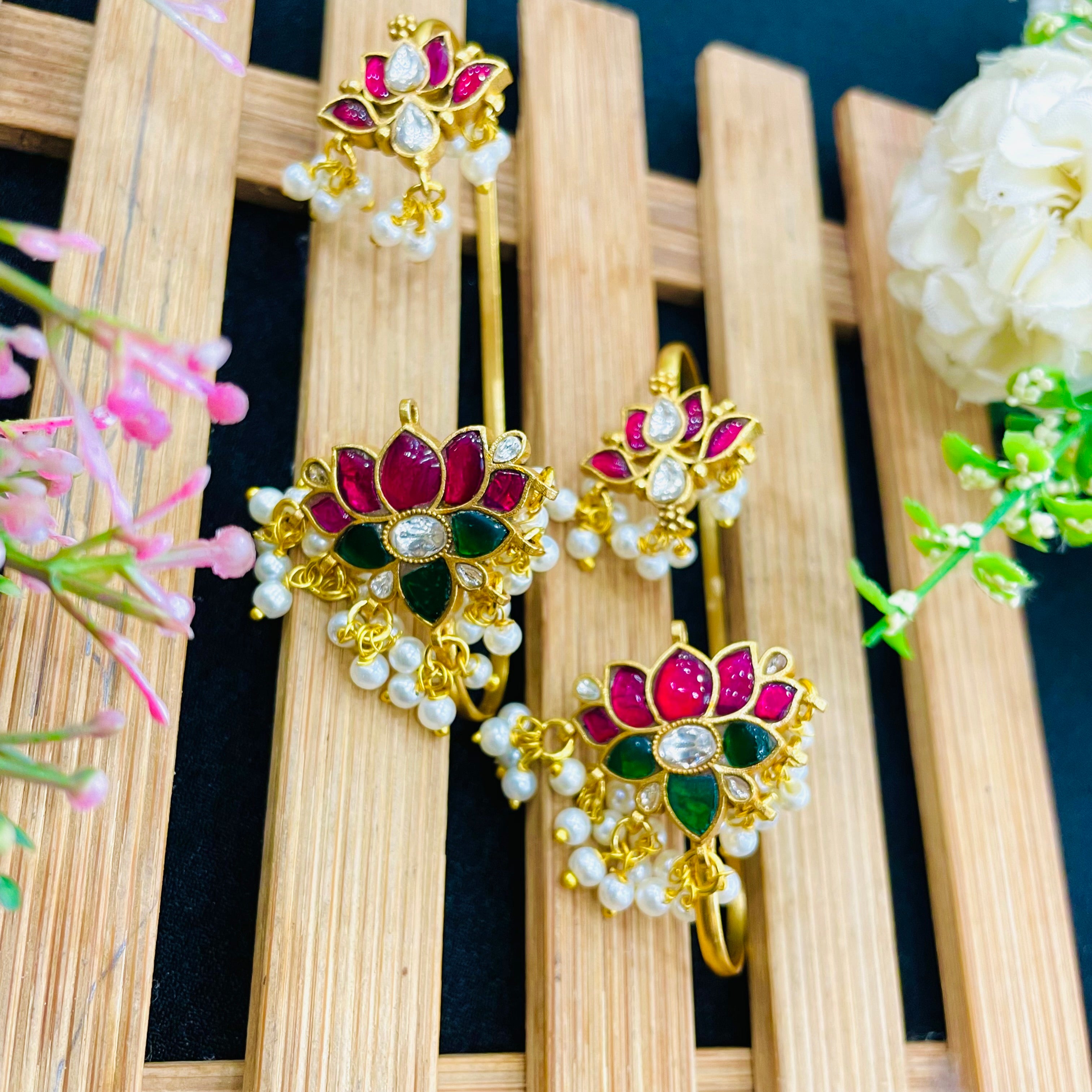 Nayaab Lotus Earcuff