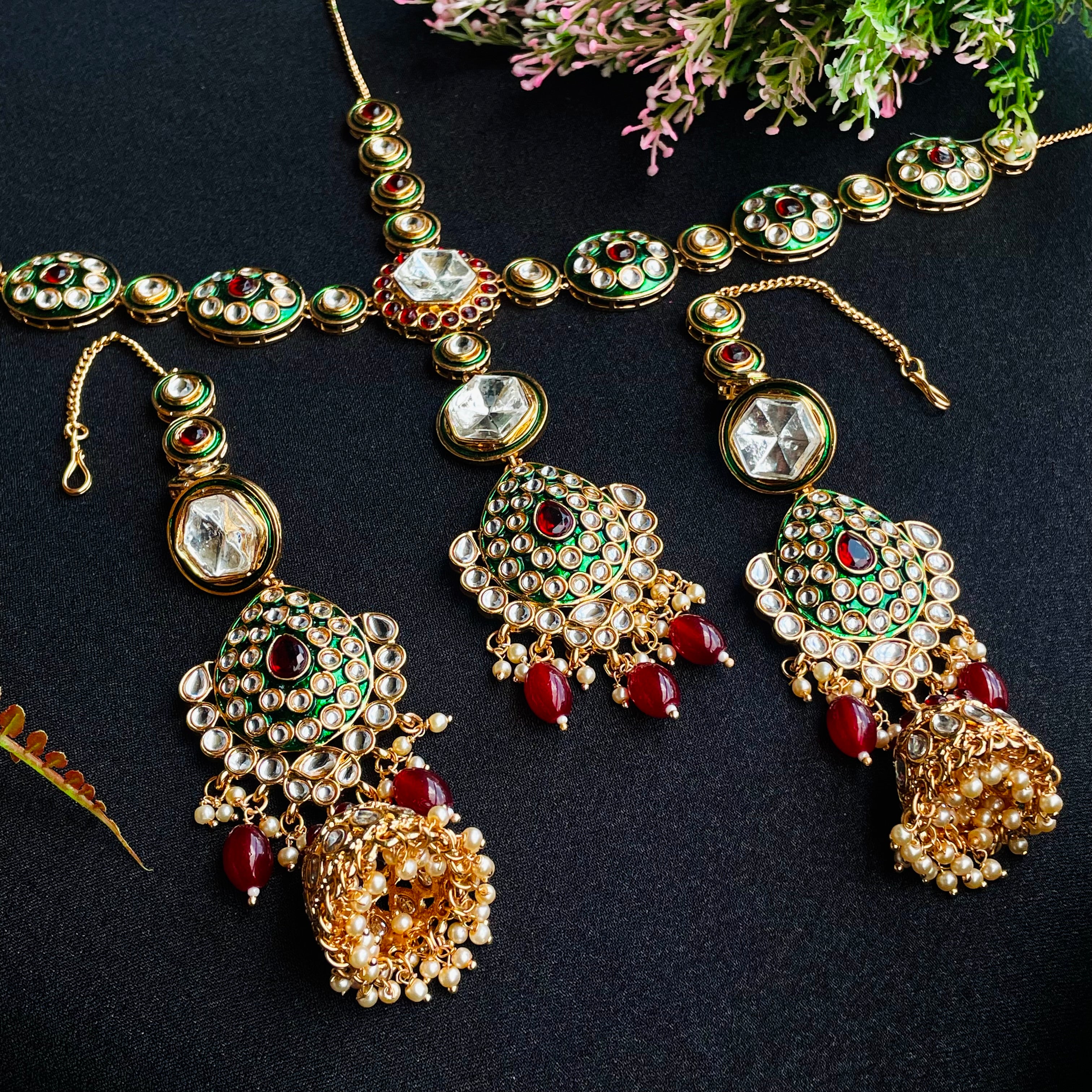 Nayaab Aadhya Earrings With Tikka