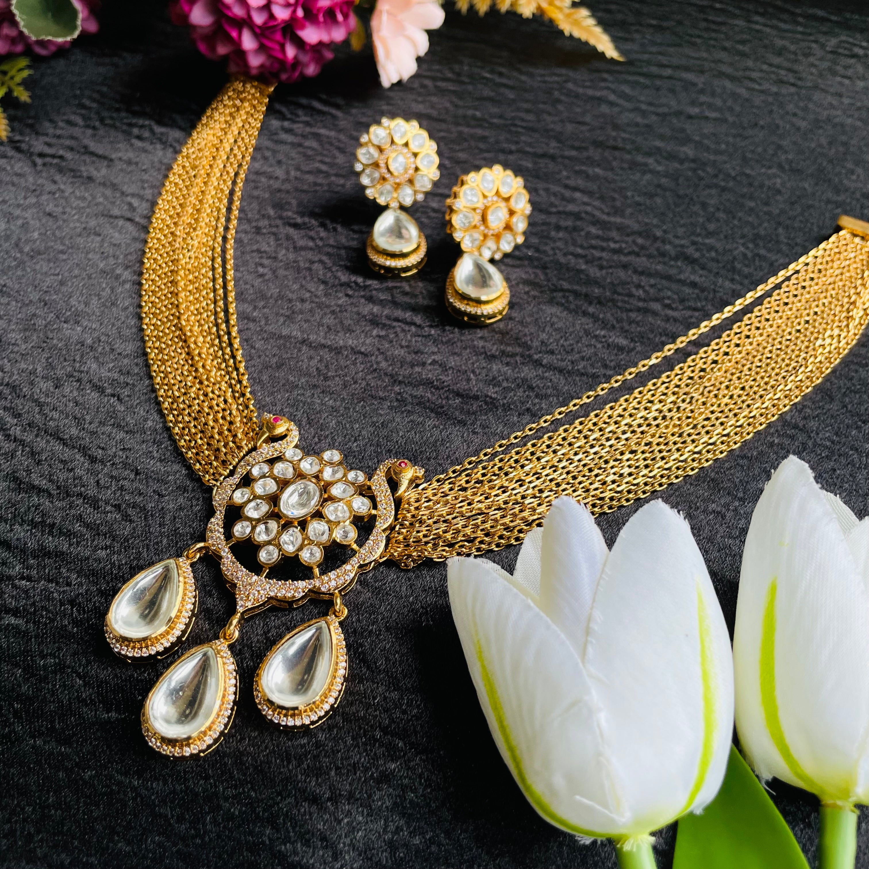 Nayaab Ahana Polki Neckpiece