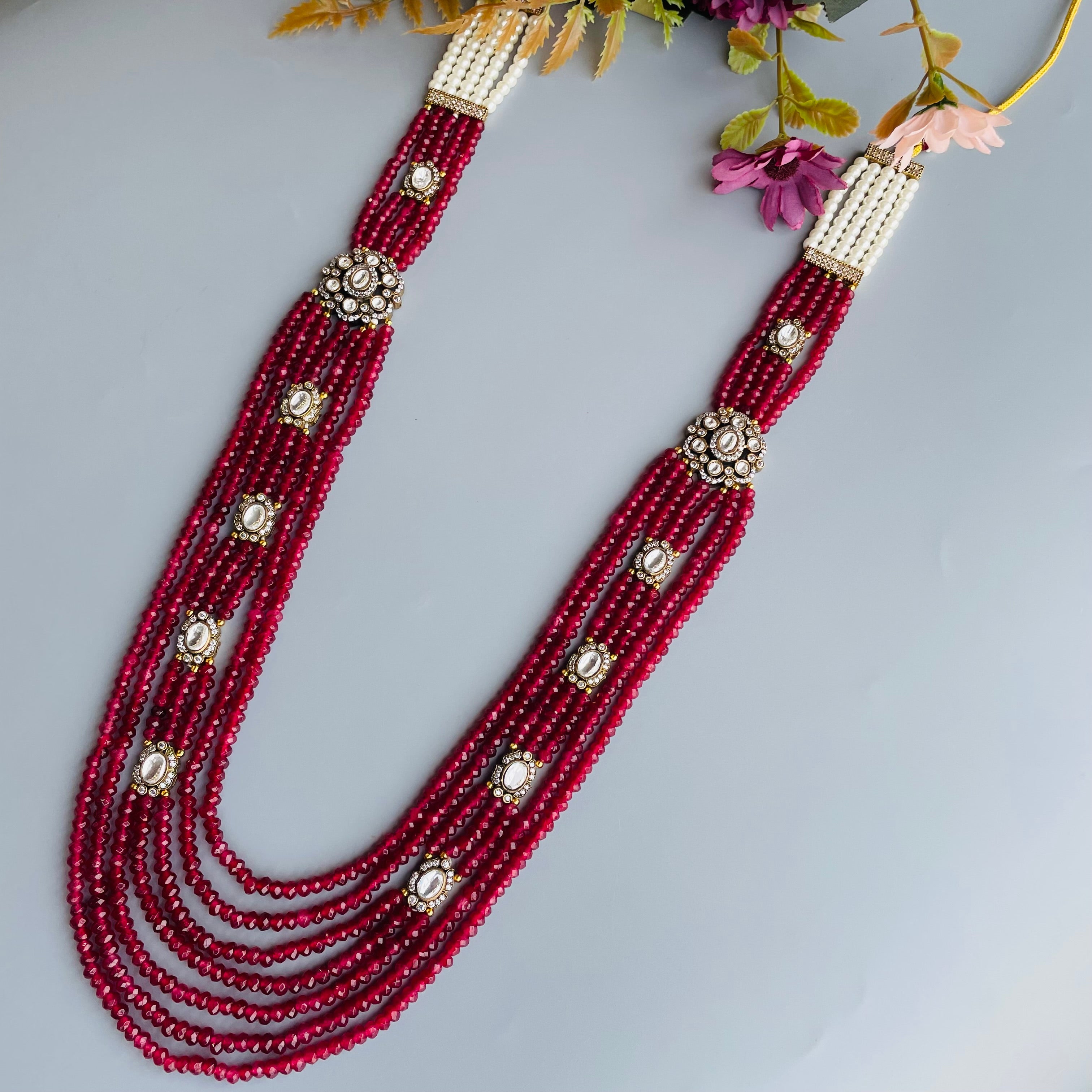 Nayaab rusi long neckpiece~ with free ring