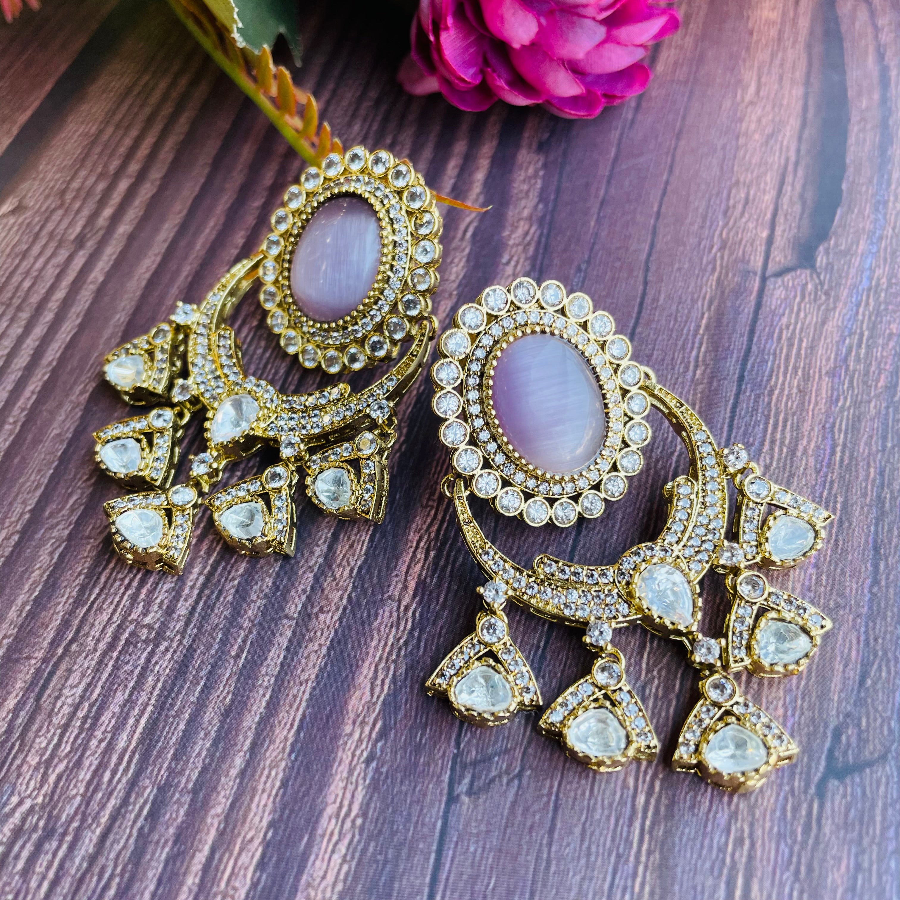 Nayaab Ruhi Polki Earrings