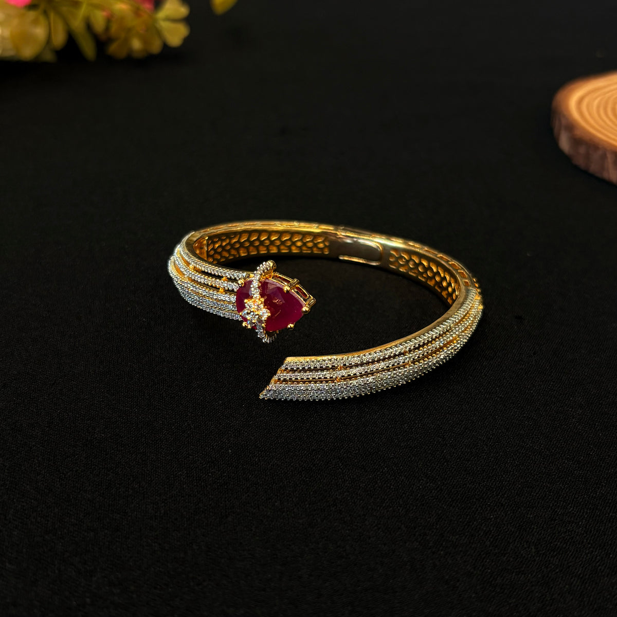 Aarika Ruby Cuff Bracelet