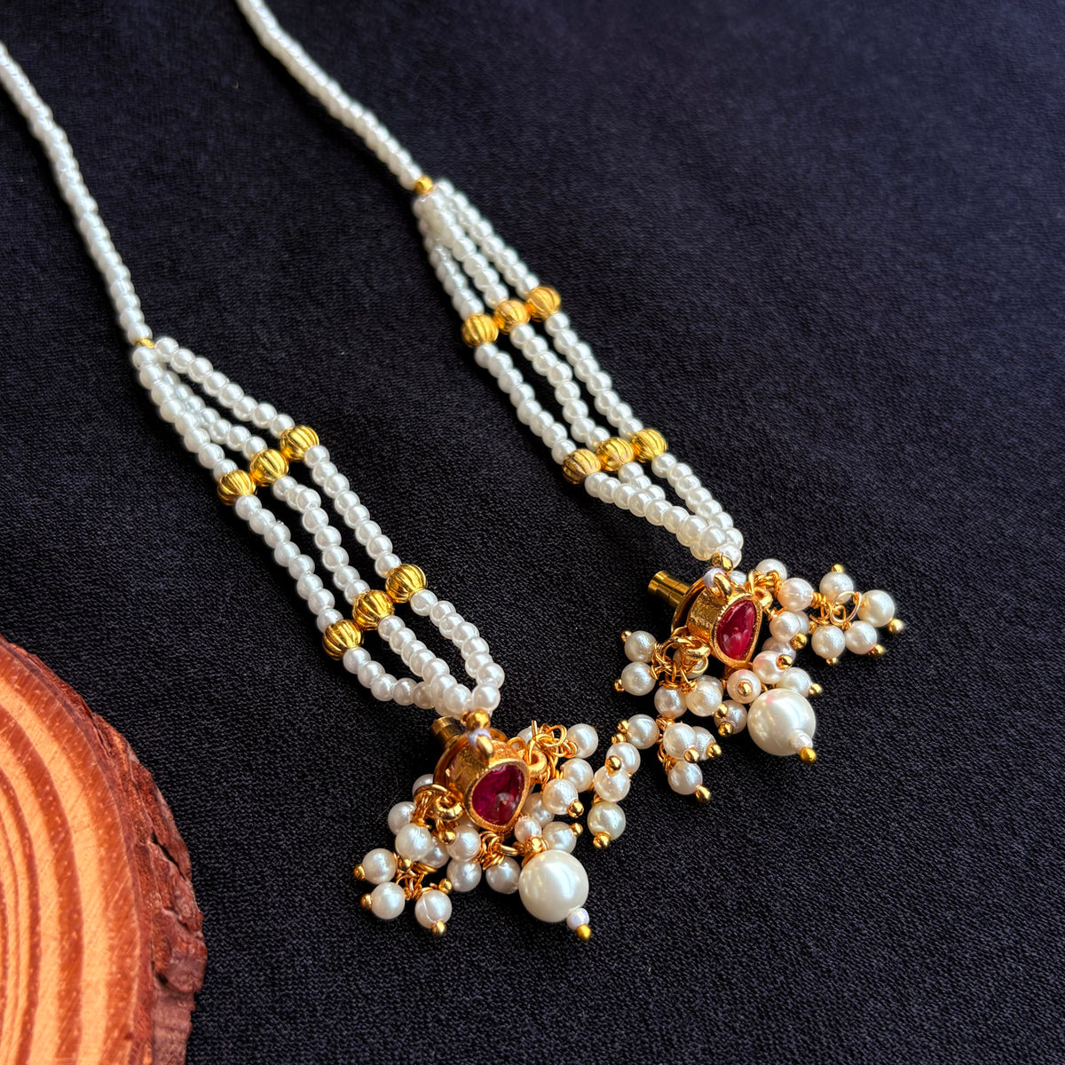 Meher Emerald Pearl Earrings