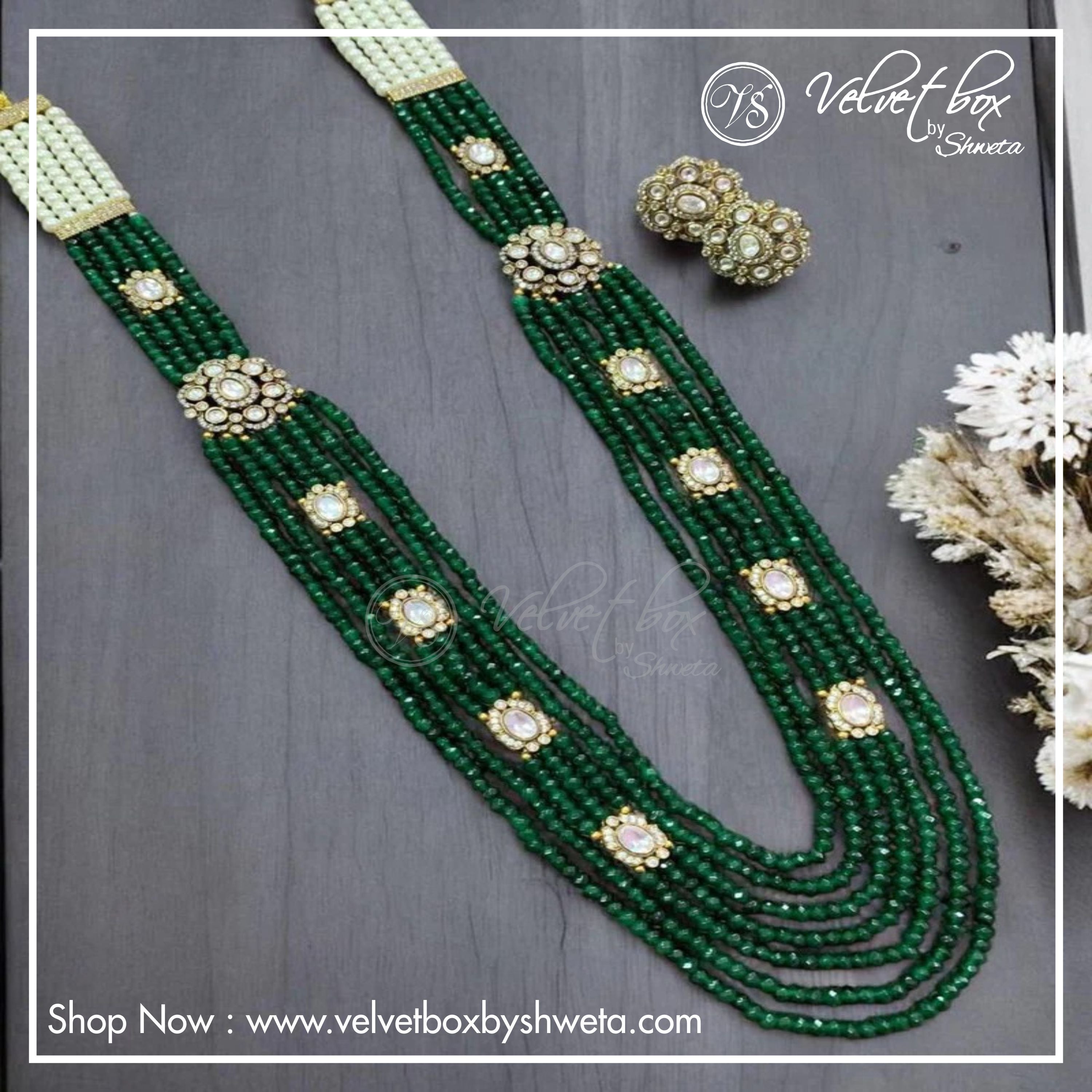 Nayaab rusi long neckpiece~ with free ring