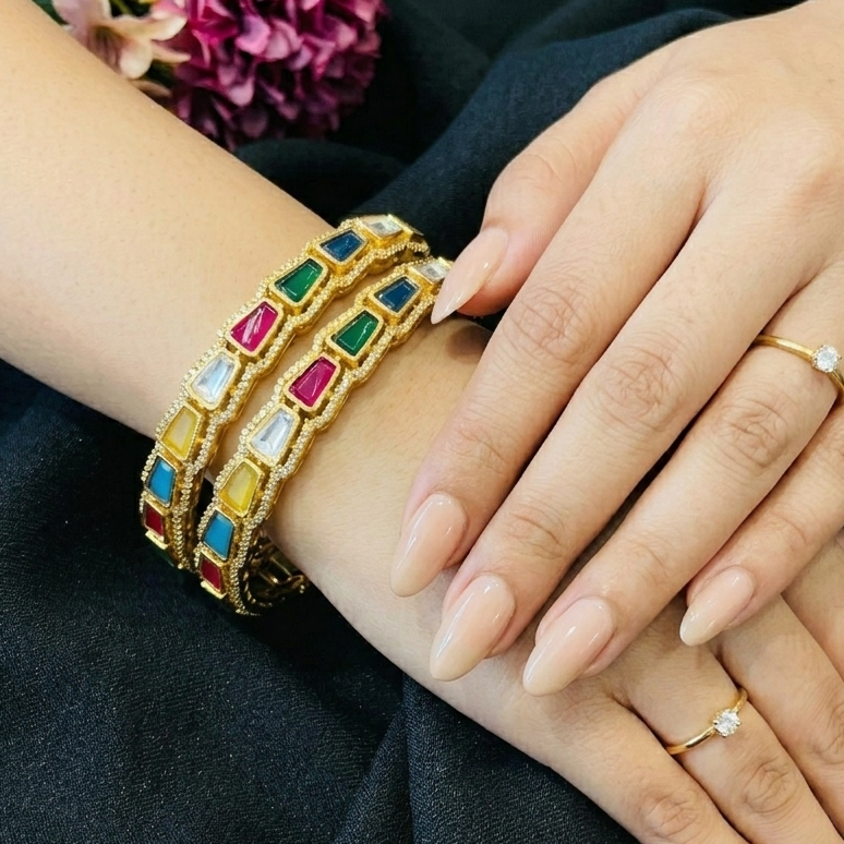 Nayaab Mahi Polki Bangles