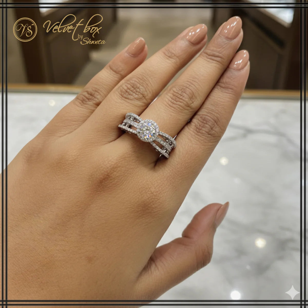 Ad Maanya studs with ring combo