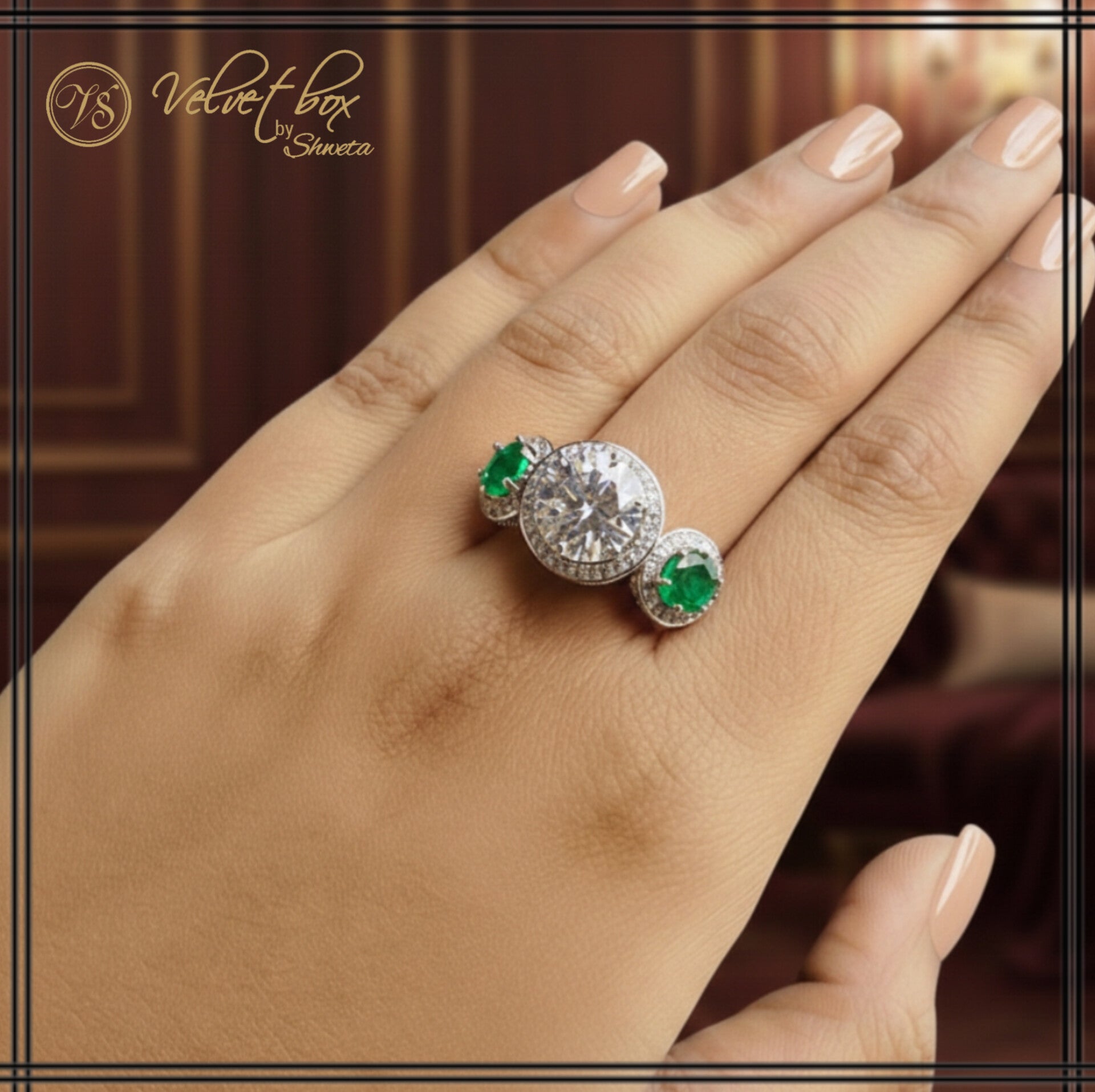 Ad Rosie Ring-green adjustable