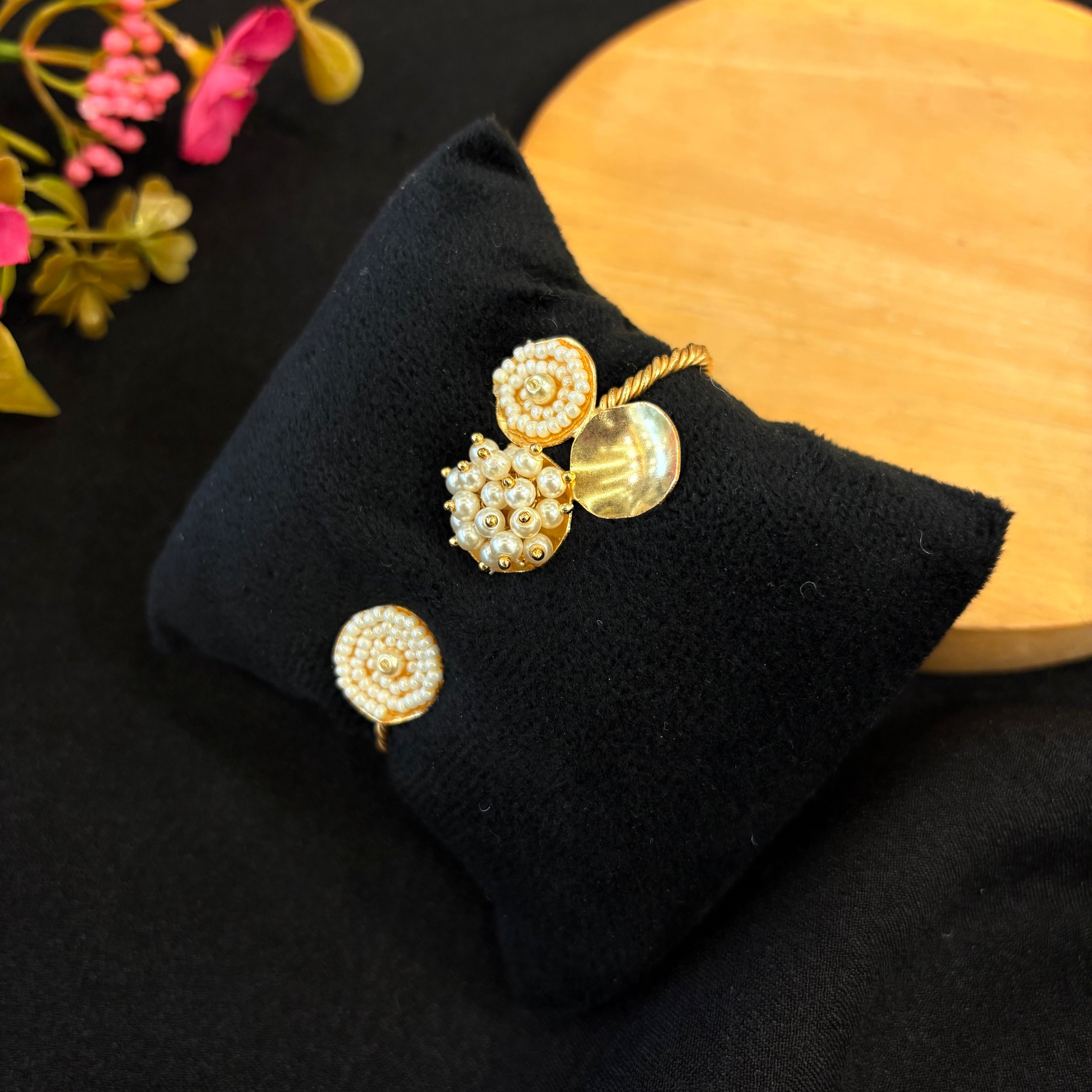 Pearl Bloom Twist Cuff
