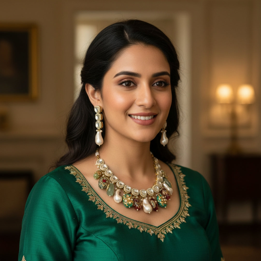 Nayaab Ishika Polki Neckpiece