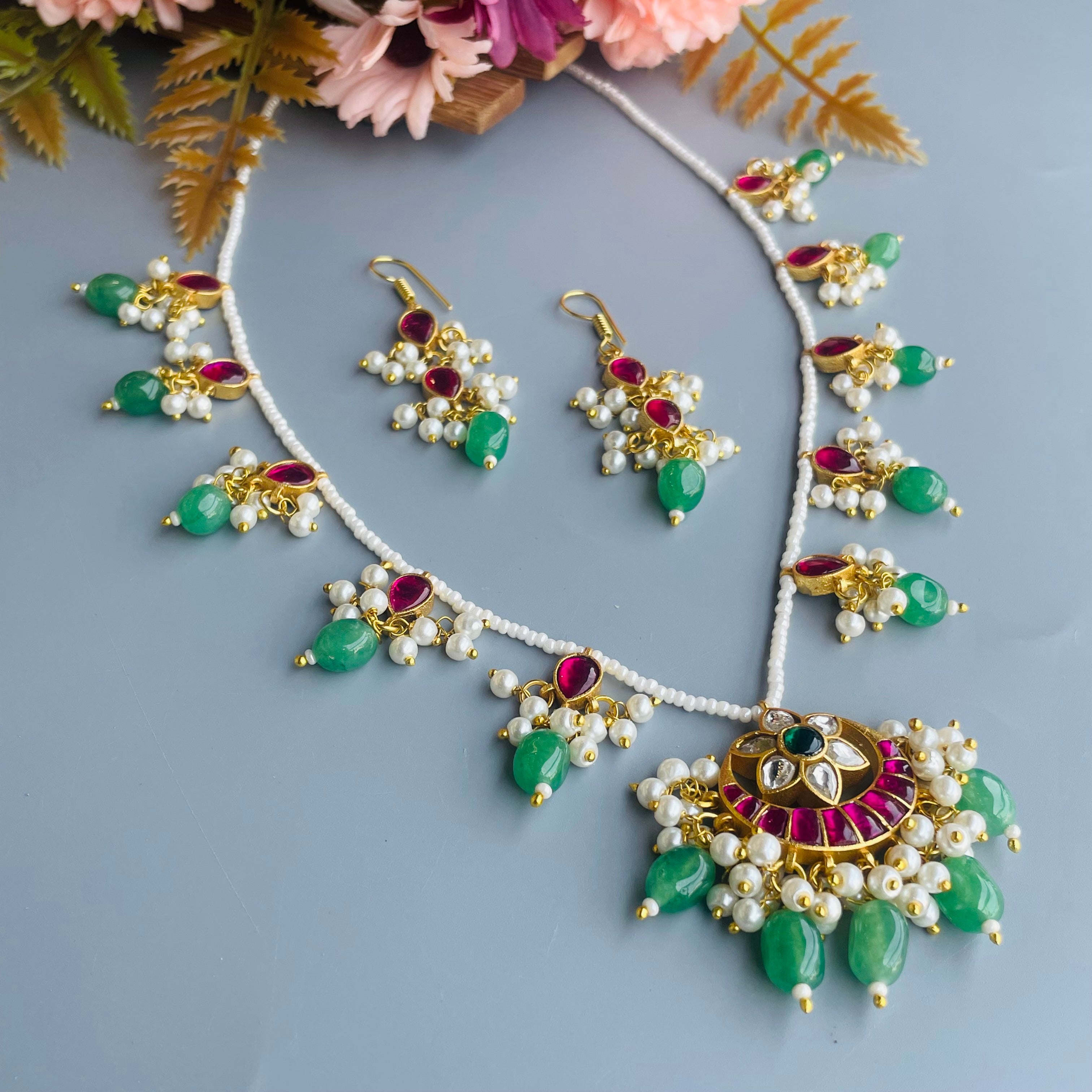 Nayaab Chand Tara Polki Neckpiece