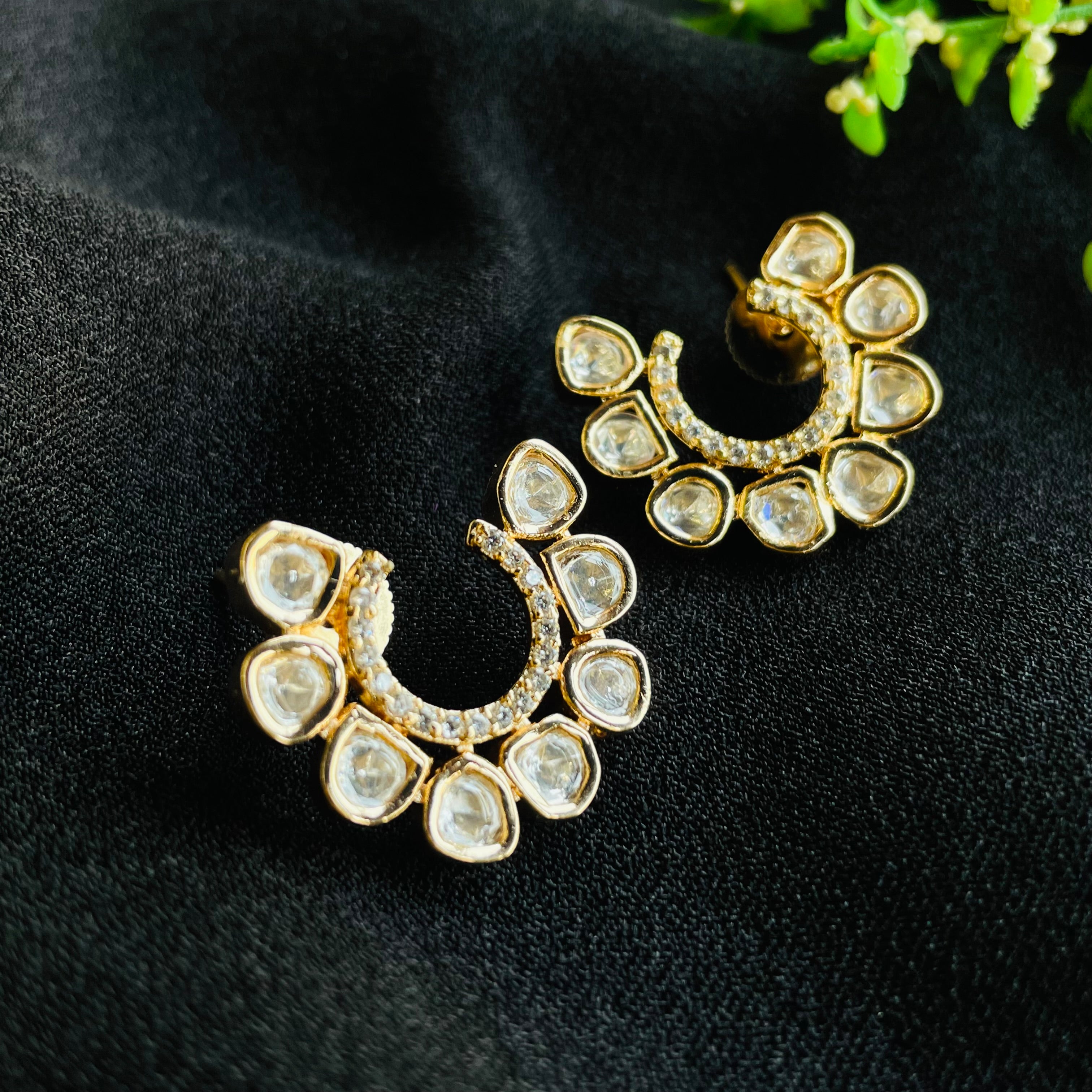Nayaab lavanya polki earrings