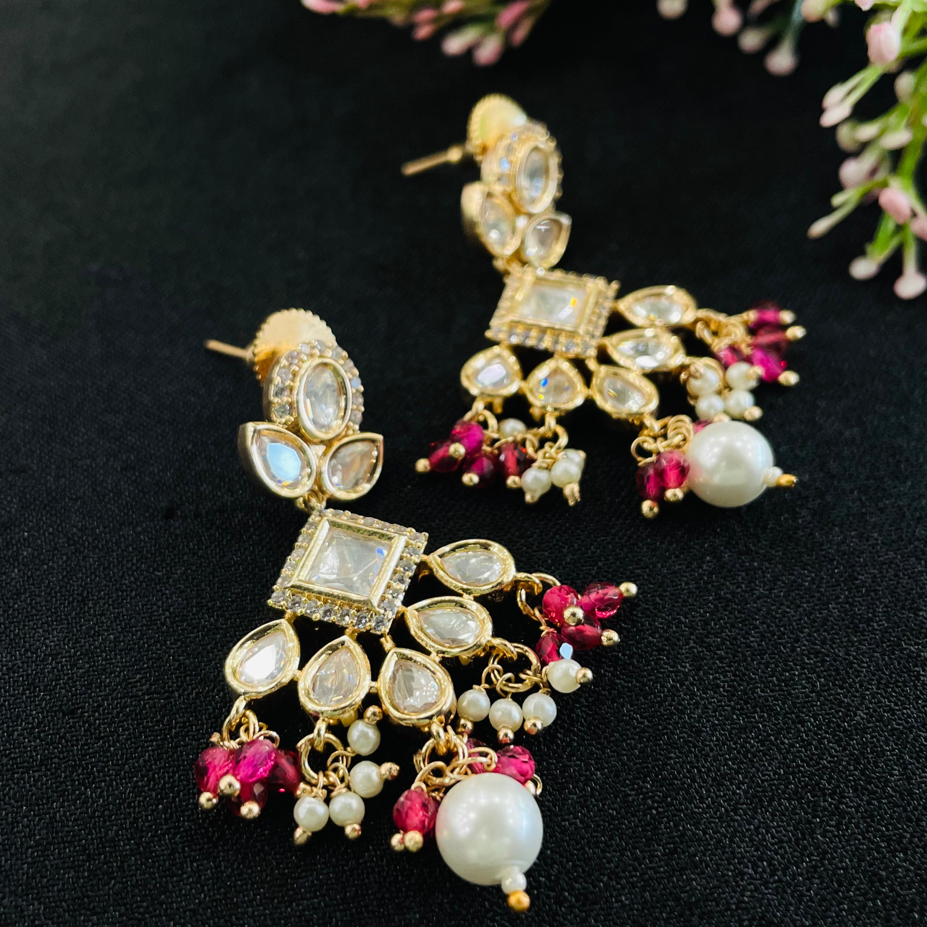 Nayaab anushi polki earrings