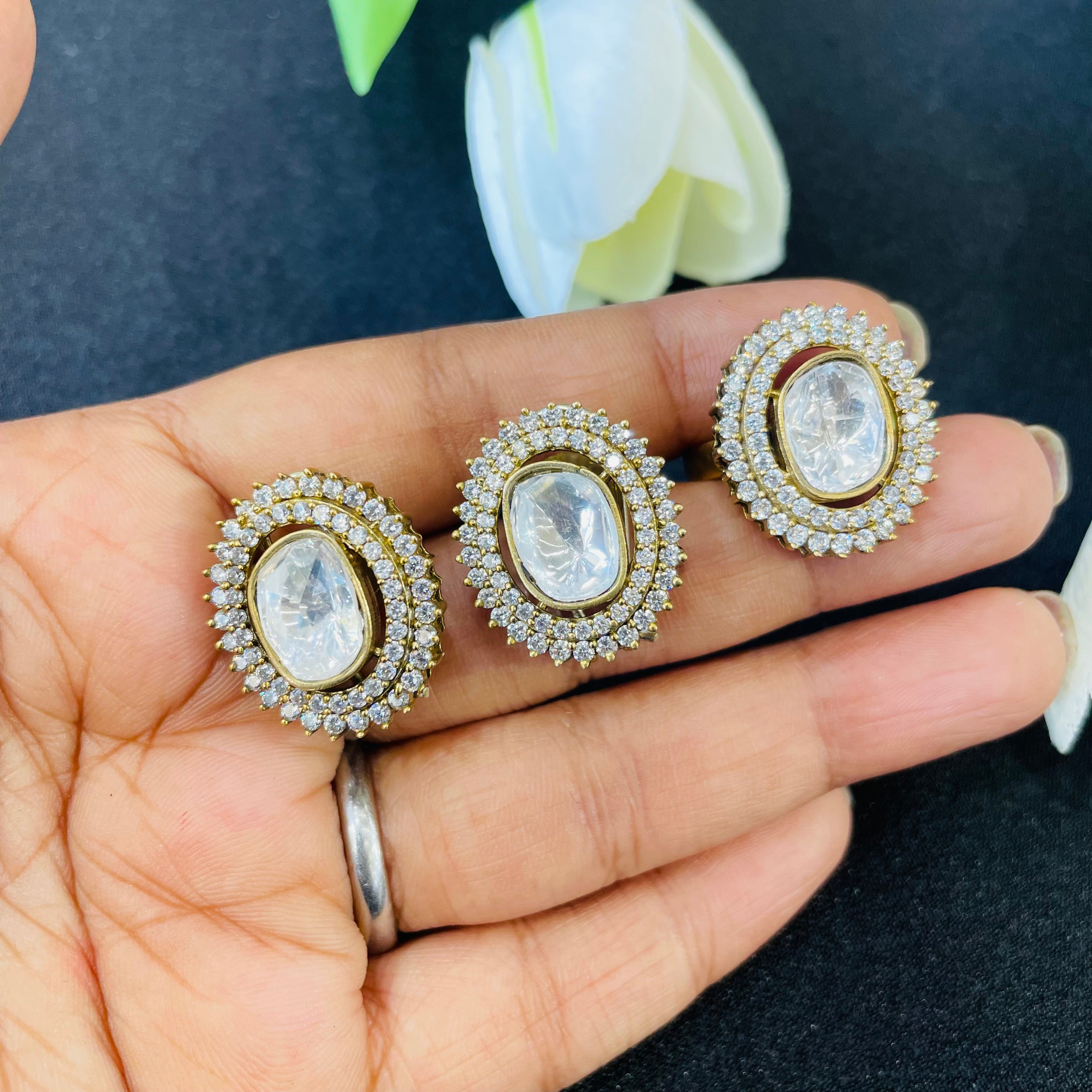 Nayaab Polki pendant With Free Ring