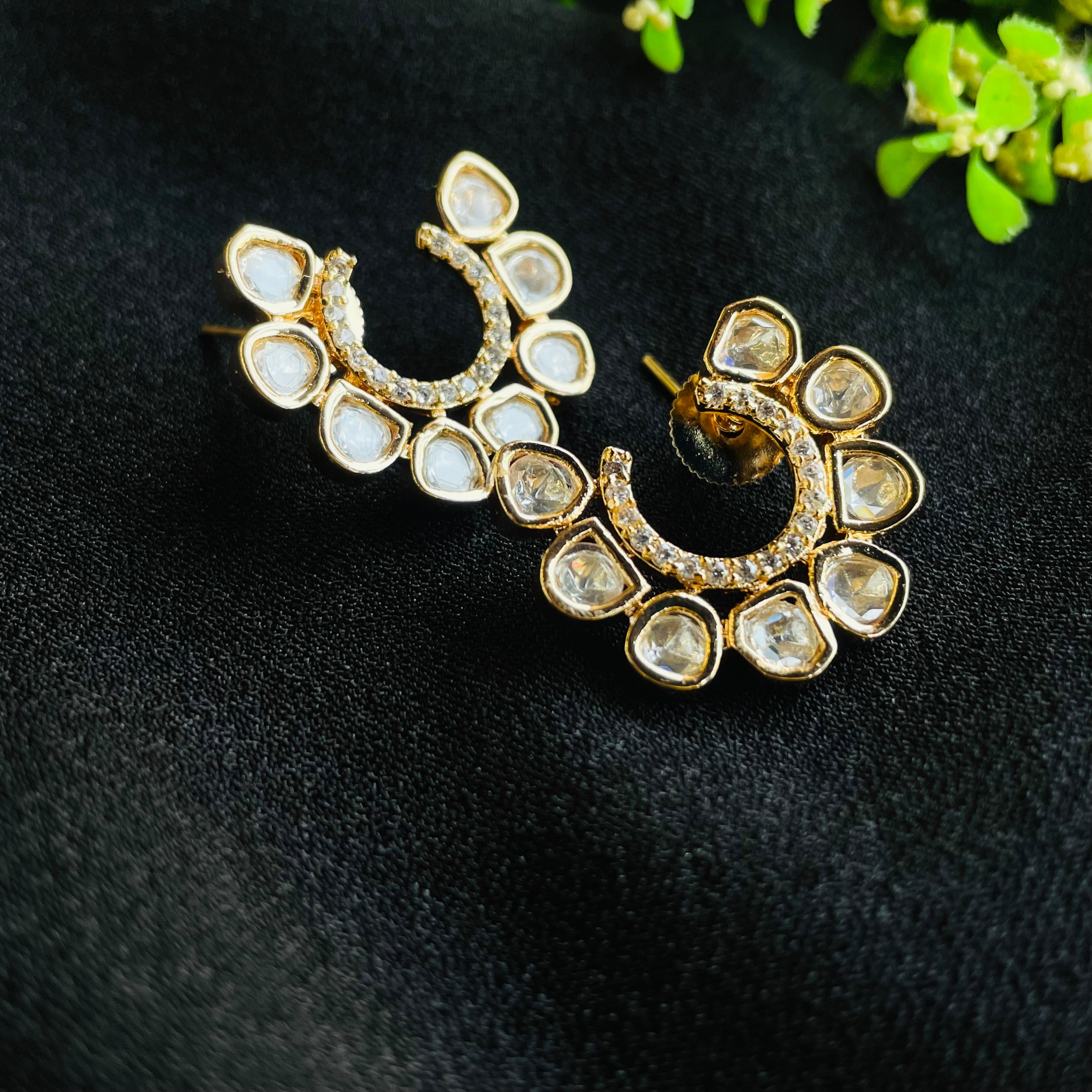 Nayaab lavanya polki earrings