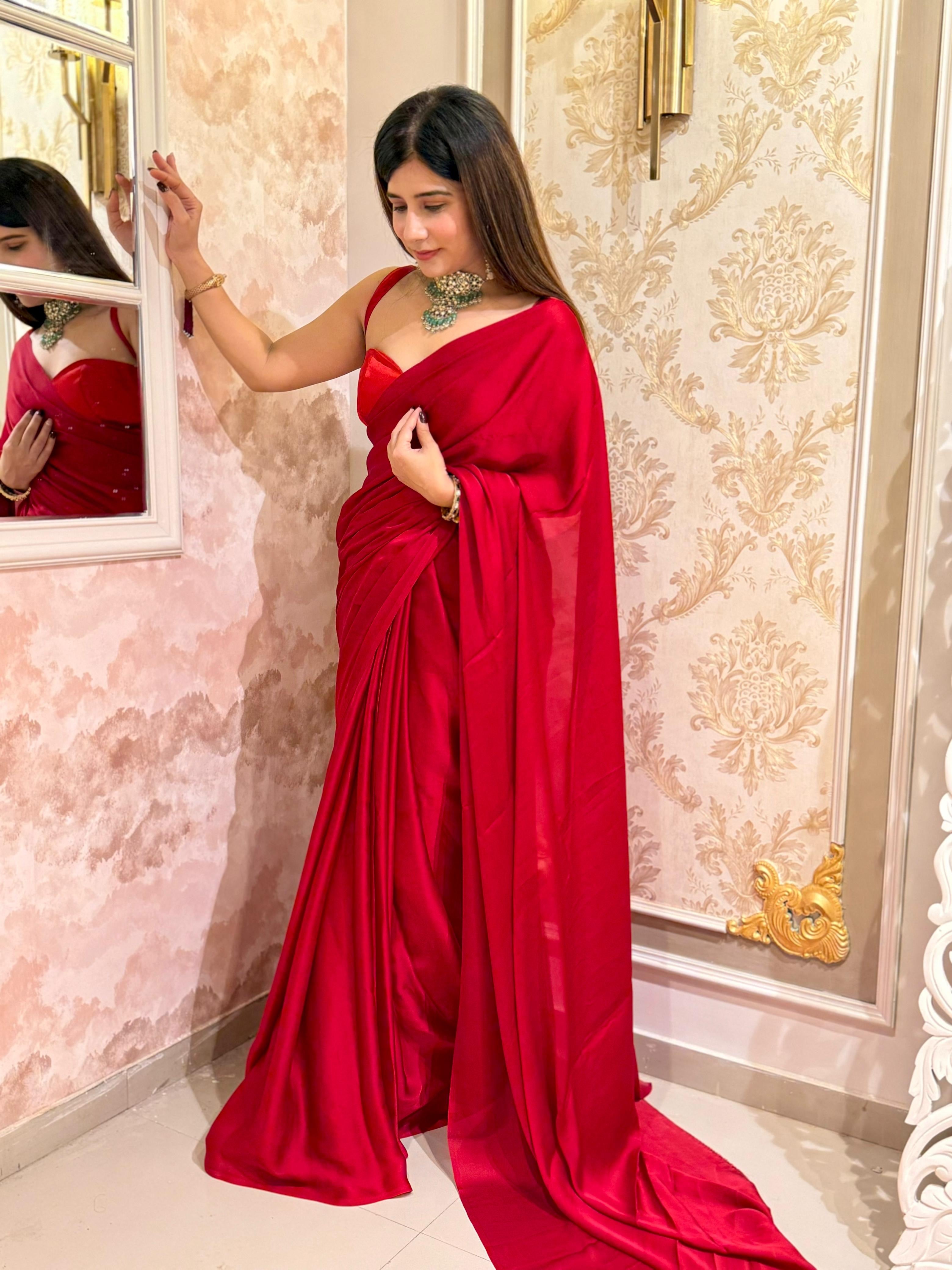 Noor Red Saree