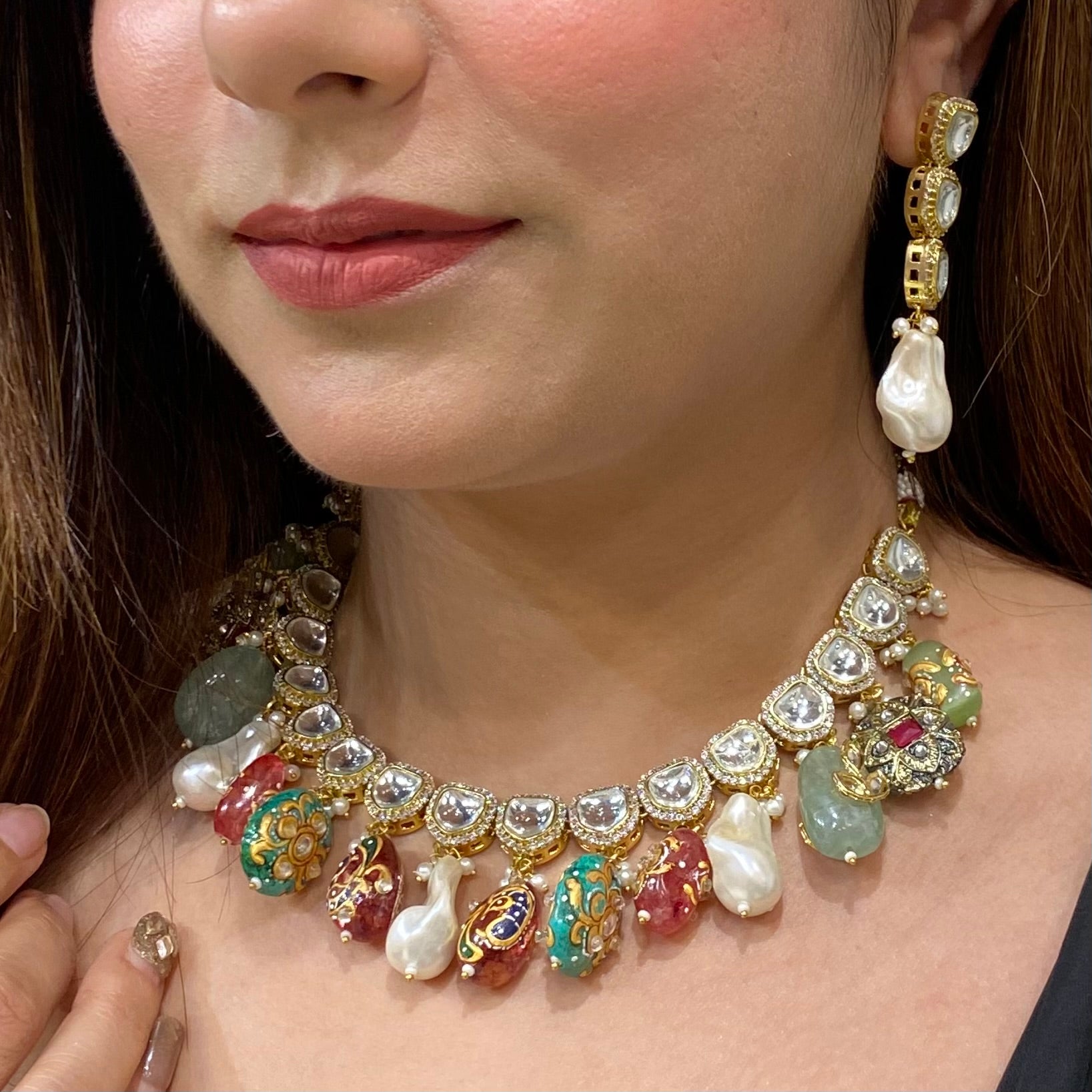 Nayaab Ishika Polki Neckpiece