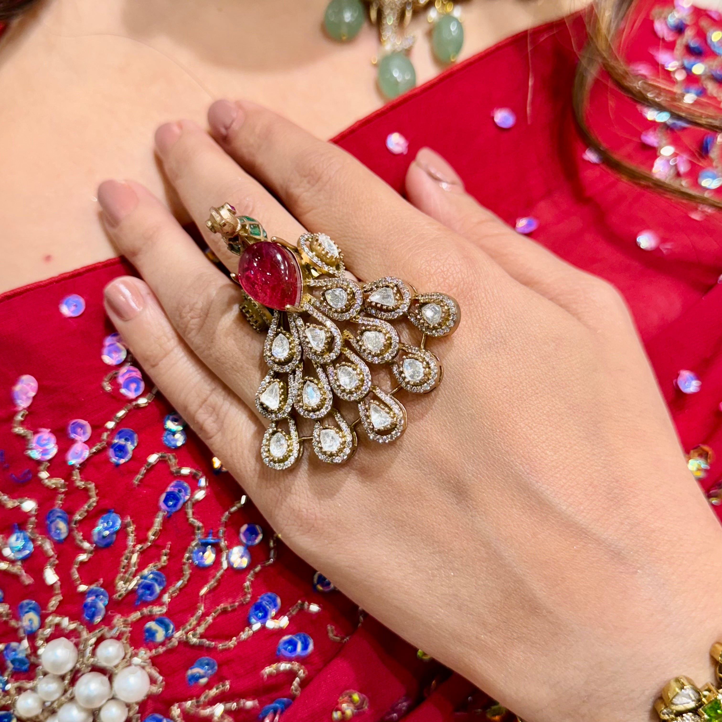 Nayaab Mayur ring adjustable