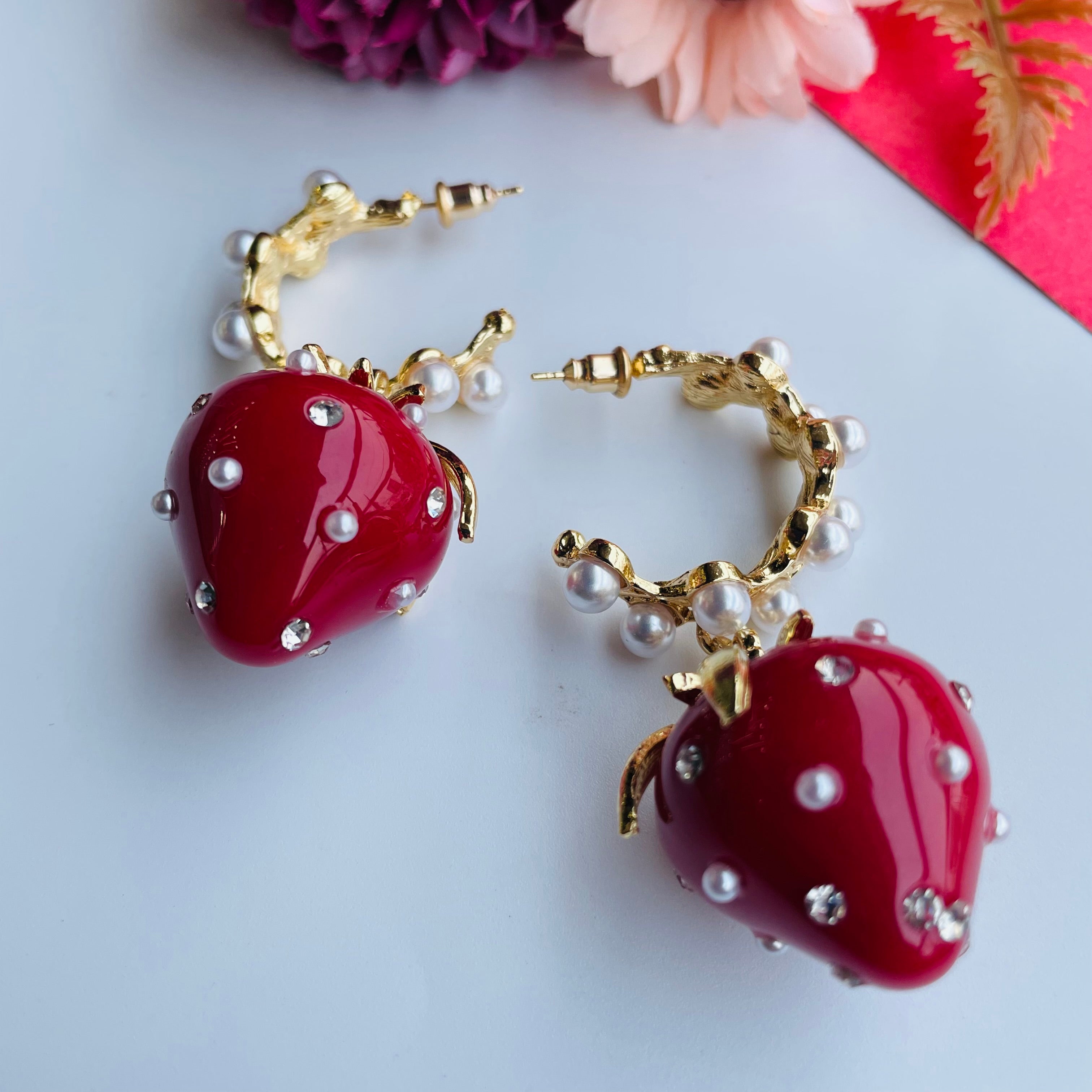 Layla strawberry earrings