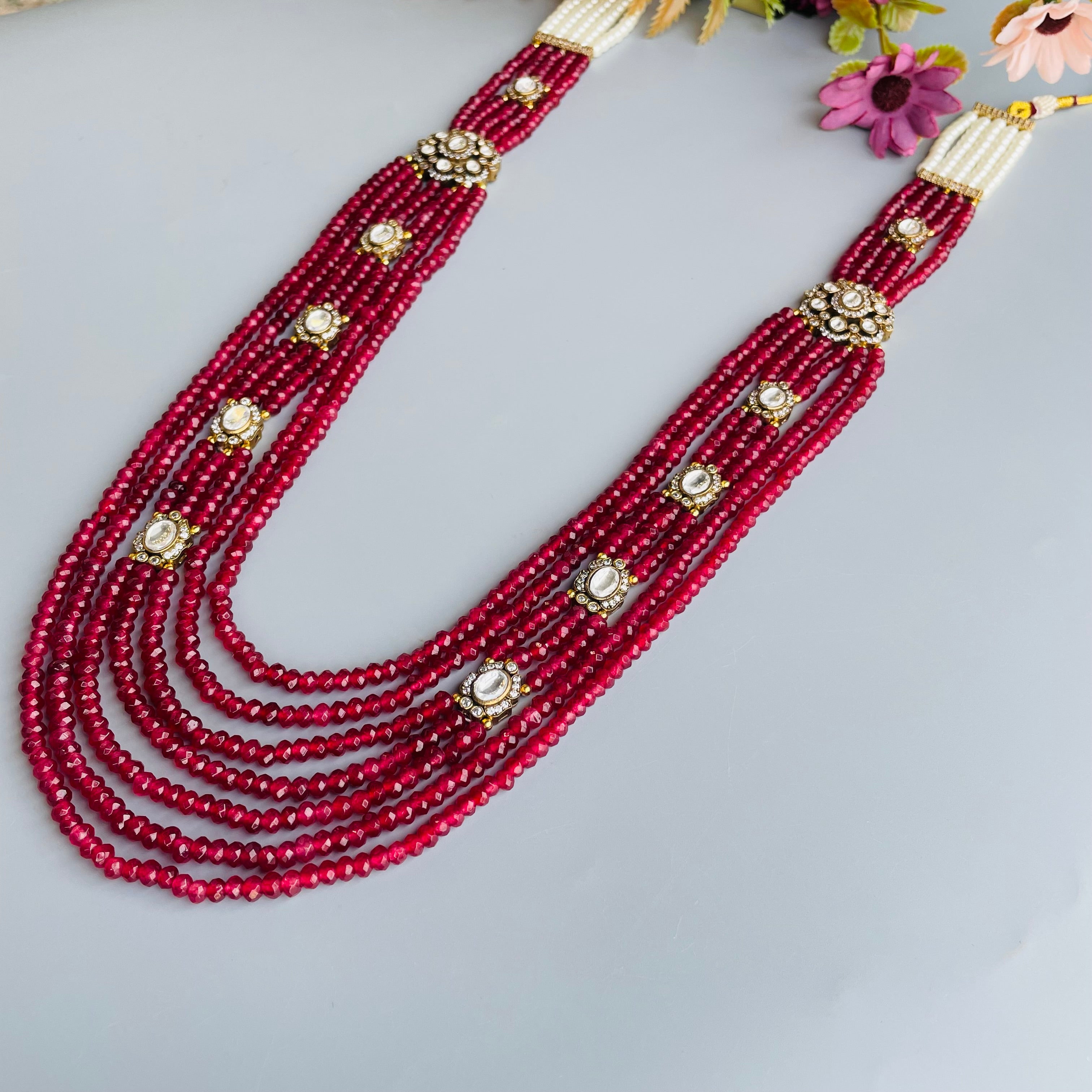 Nayaab rusi long neckpiece~ with free ring