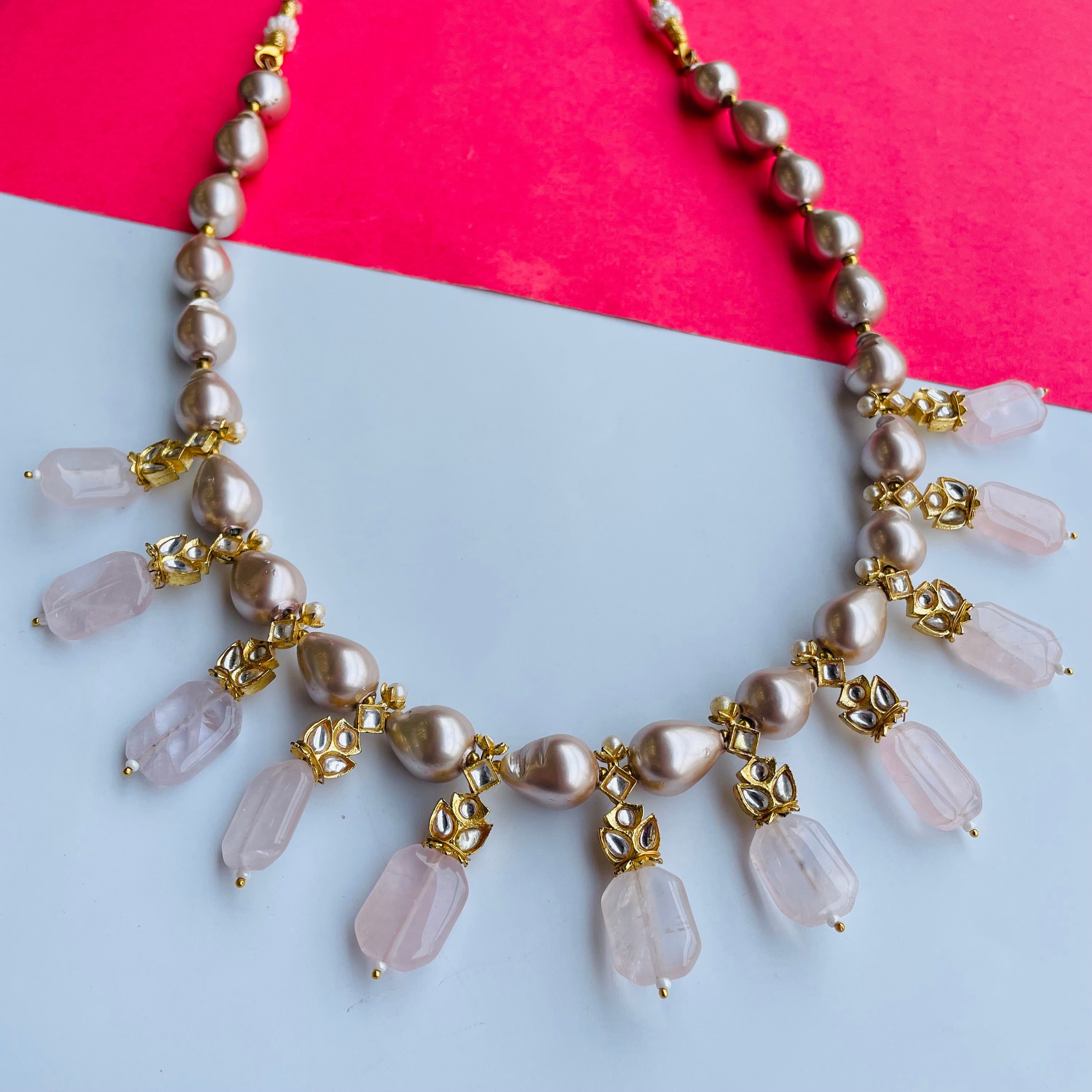 Nayaab long pearls Neckpiece