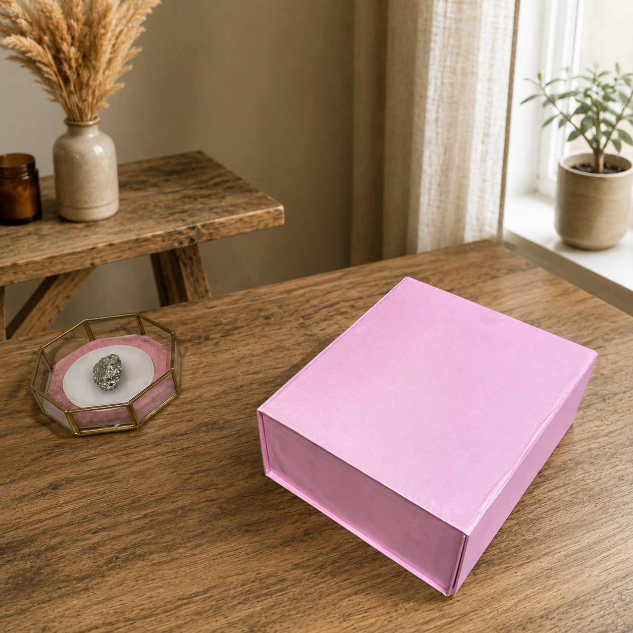 Pastel Pink Foldable gift box