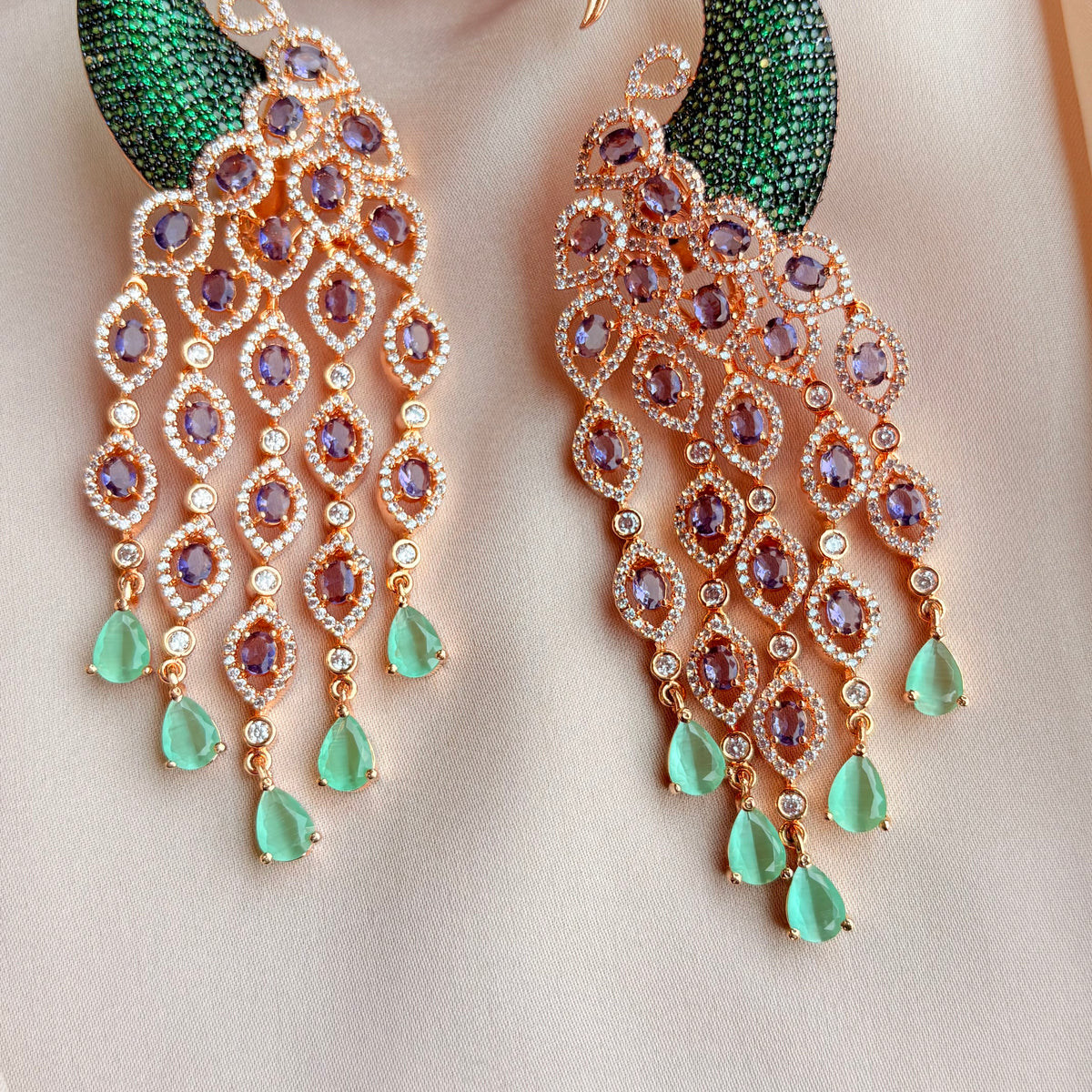 Peacock Earcuff