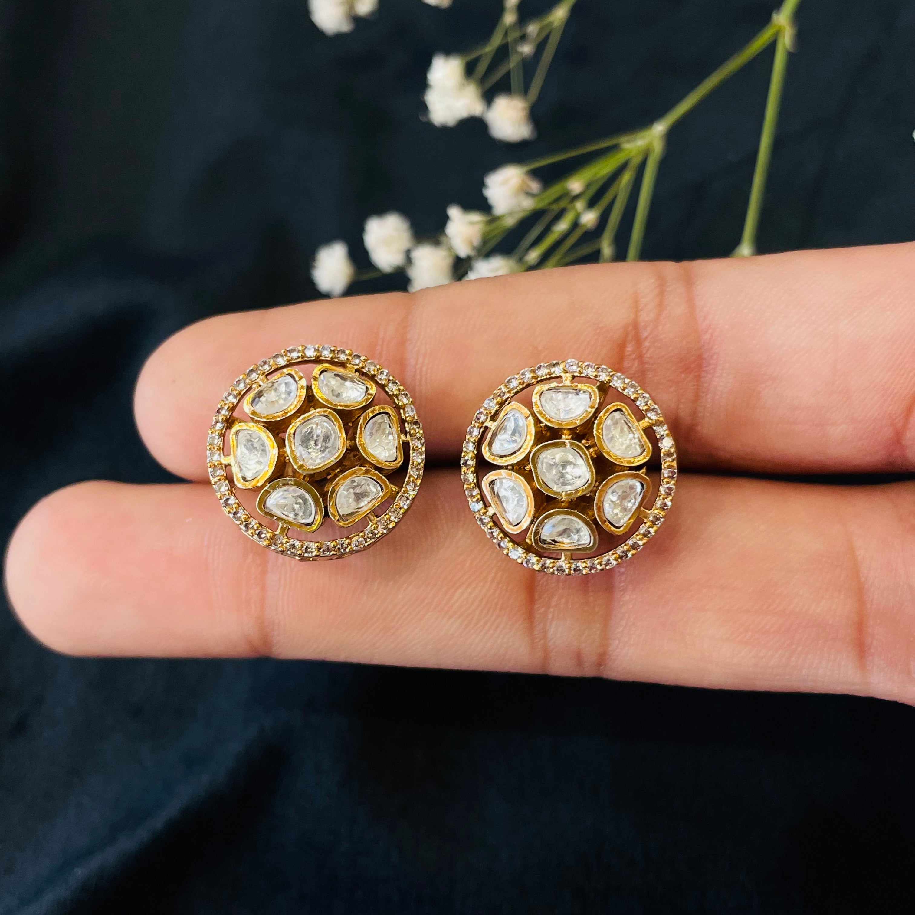 Nayaab Suhani Polki studs