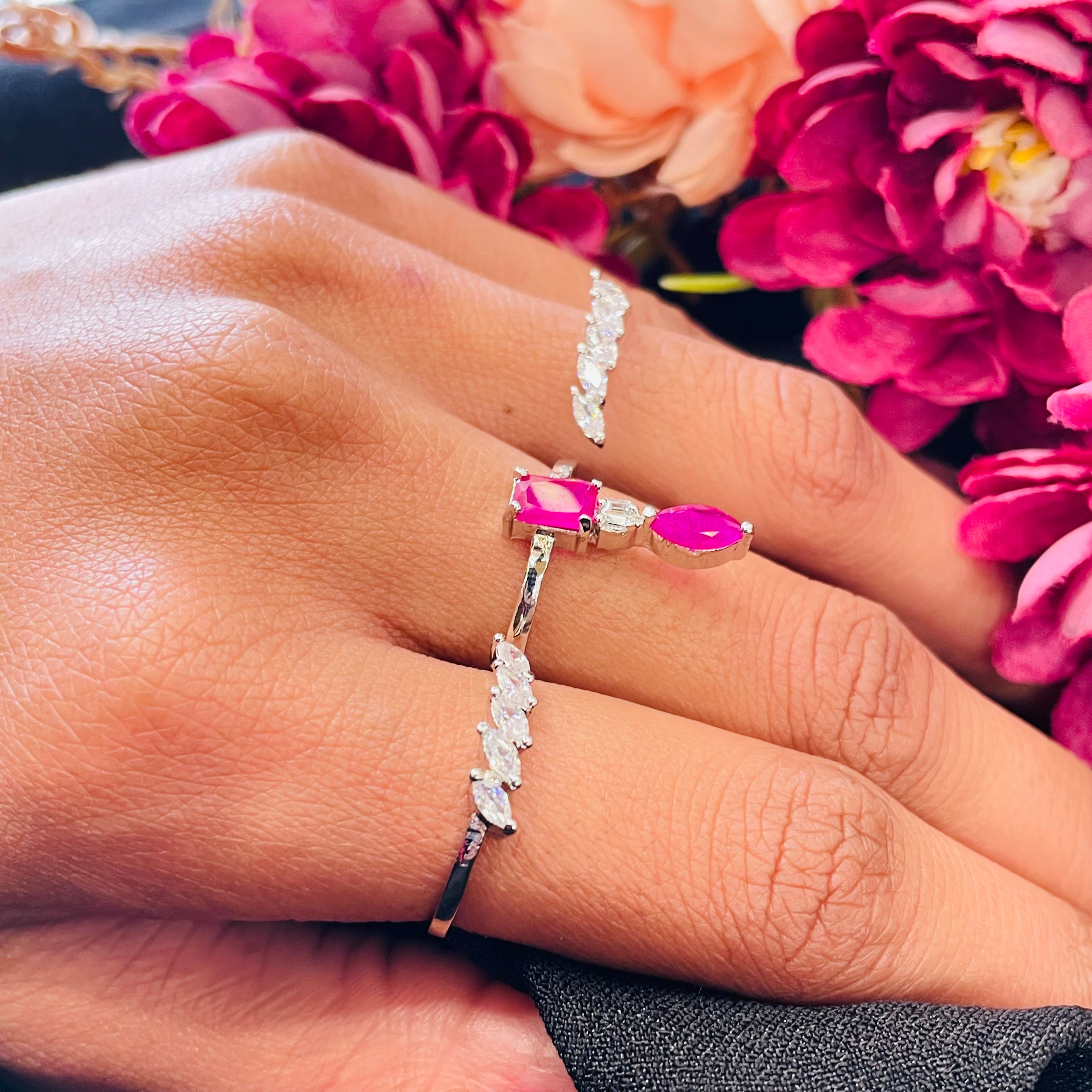 Ad Olivia ring-pink adjustable