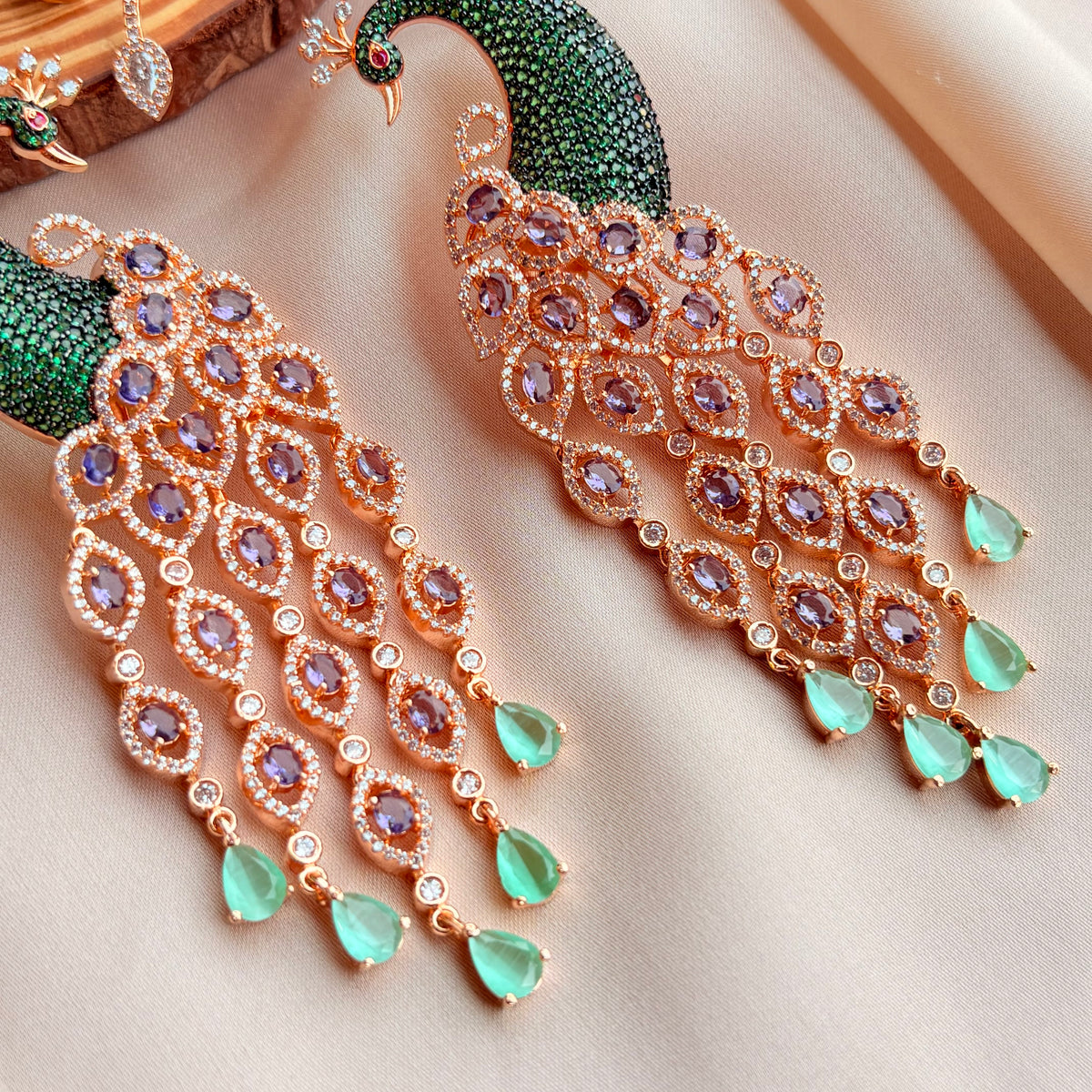 Peacock Earcuff