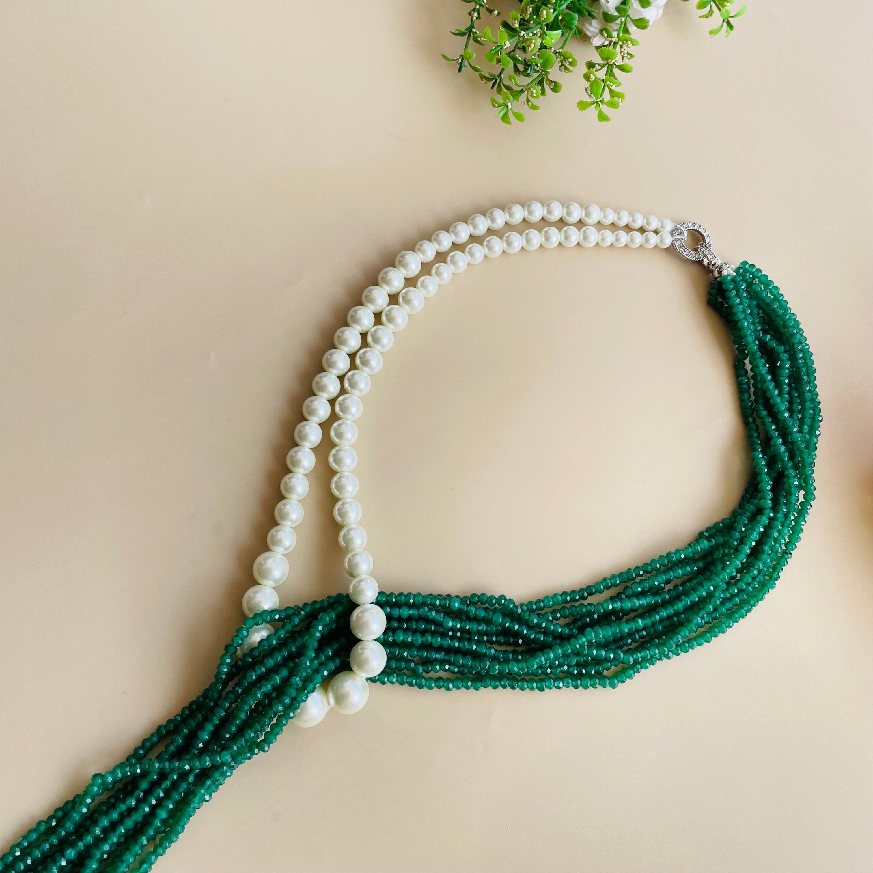 Nayaab Sara Pearl Long Neckpiece
