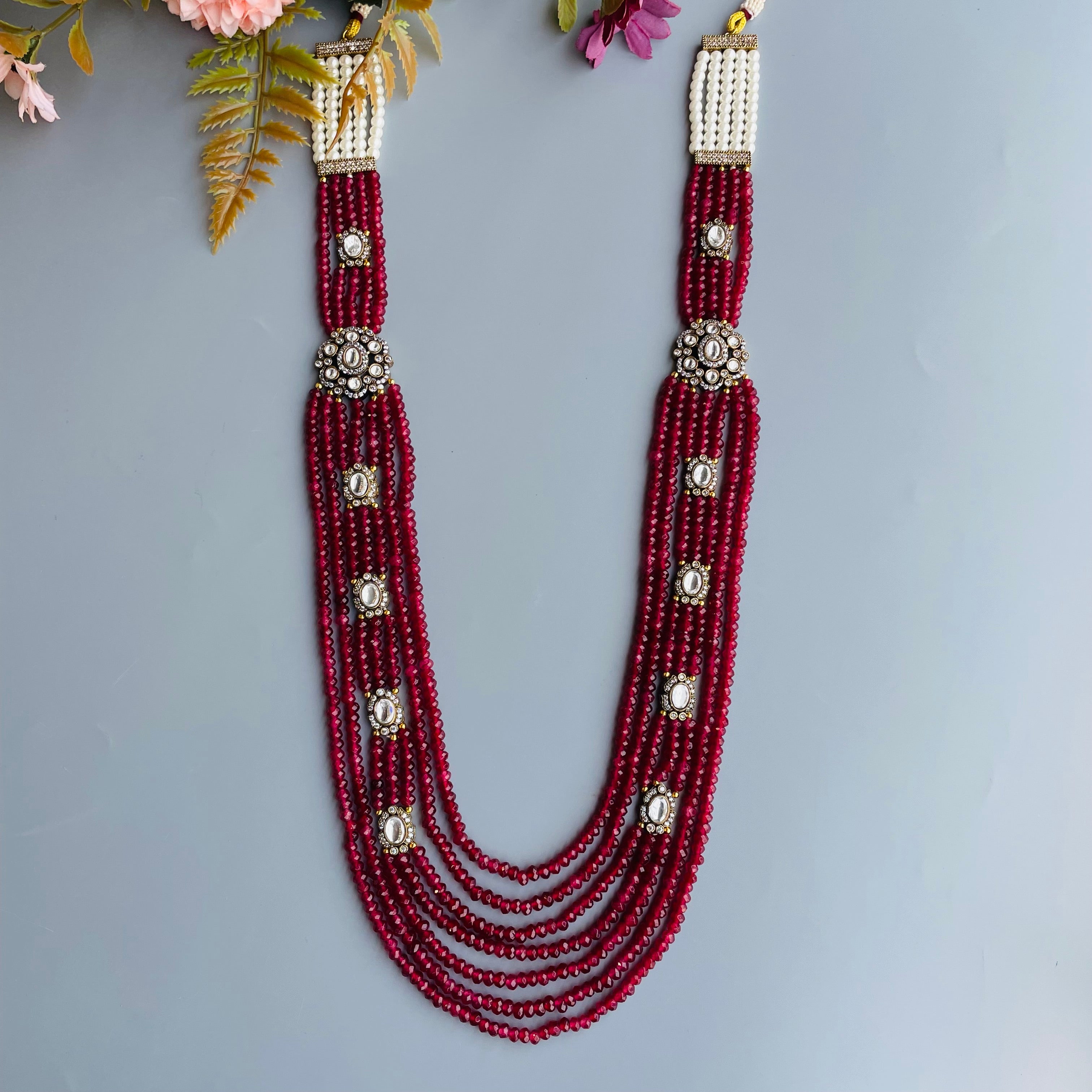 Nayaab rusi long neckpiece~ with free ring