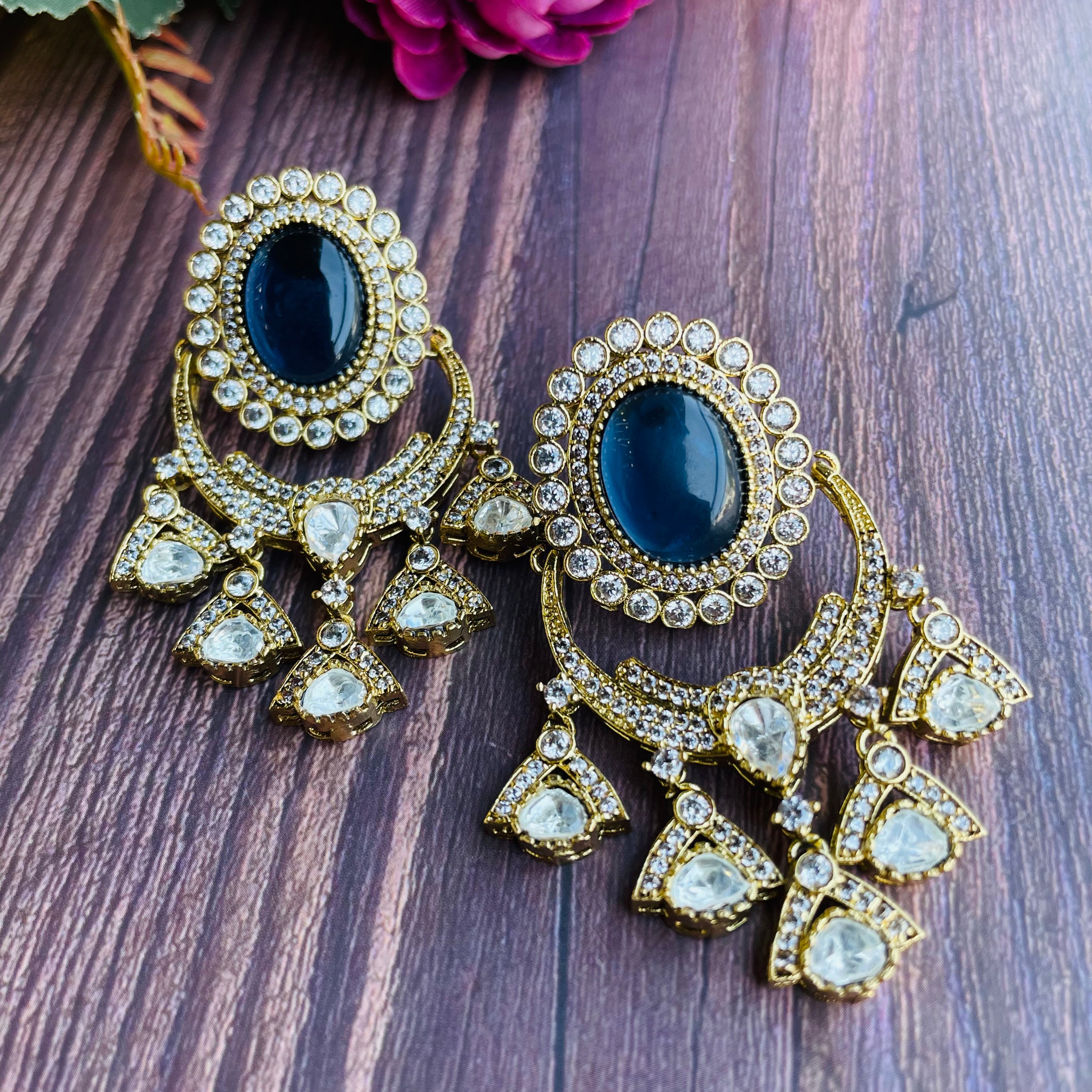 Nayaab Ruhi Polki Earrings