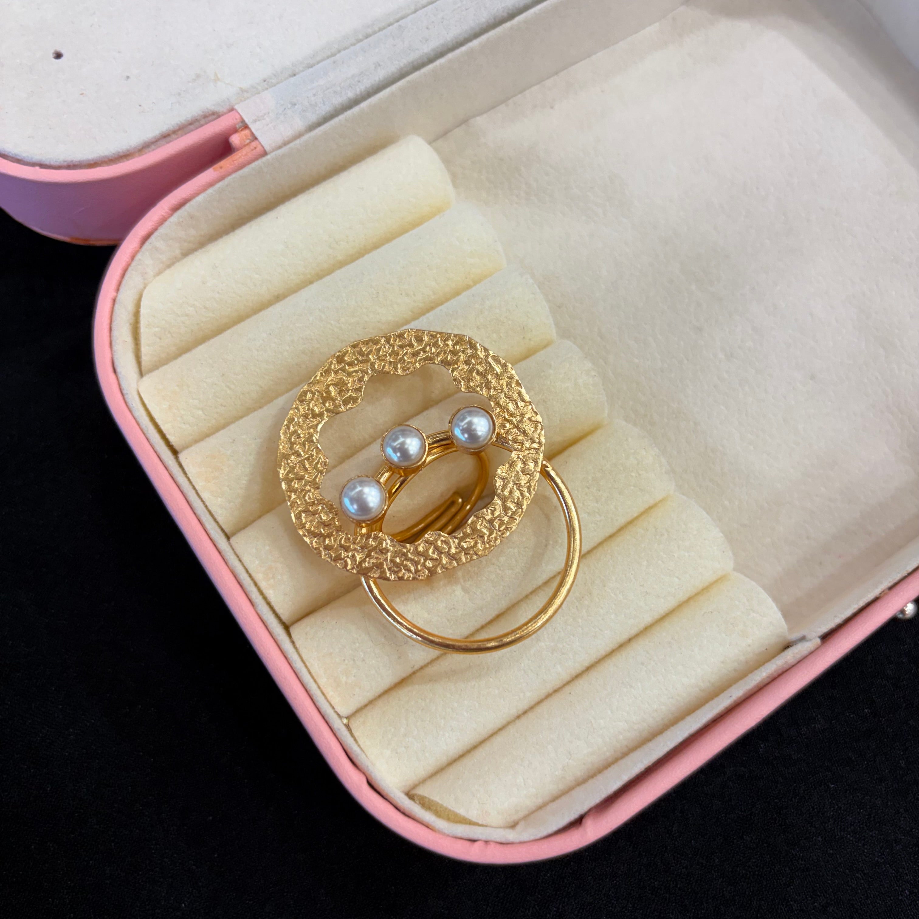 Aurelia Pearl Halo Ring