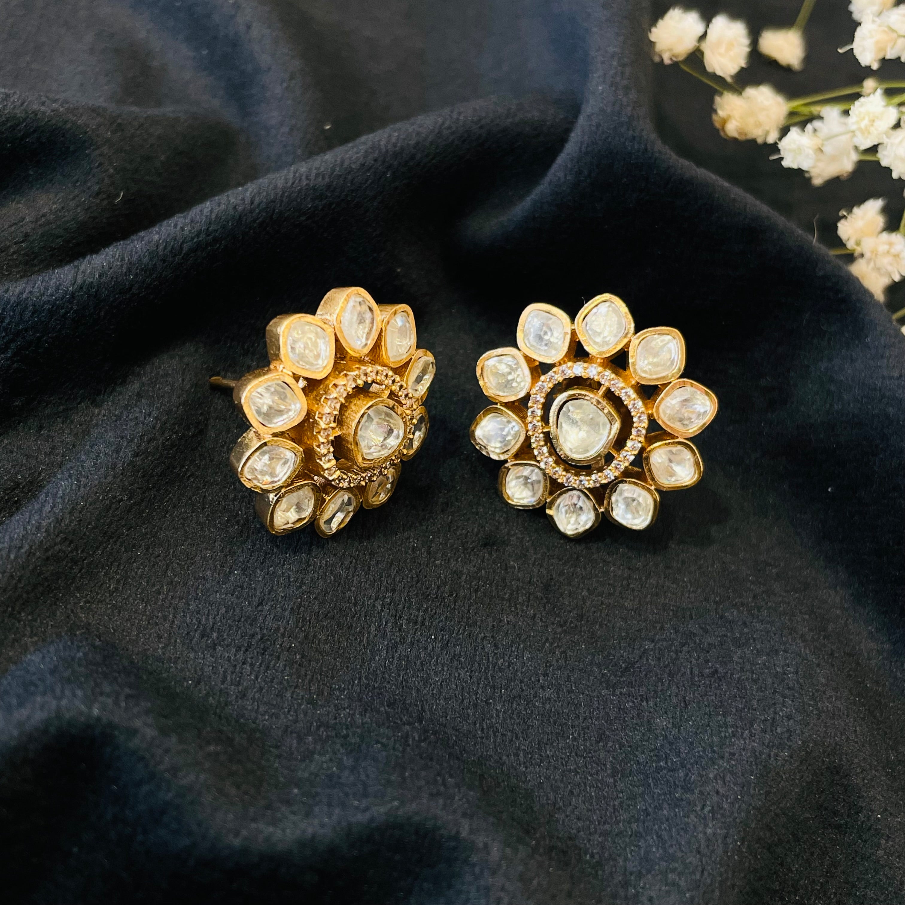 Nayaab Diya Polki studs