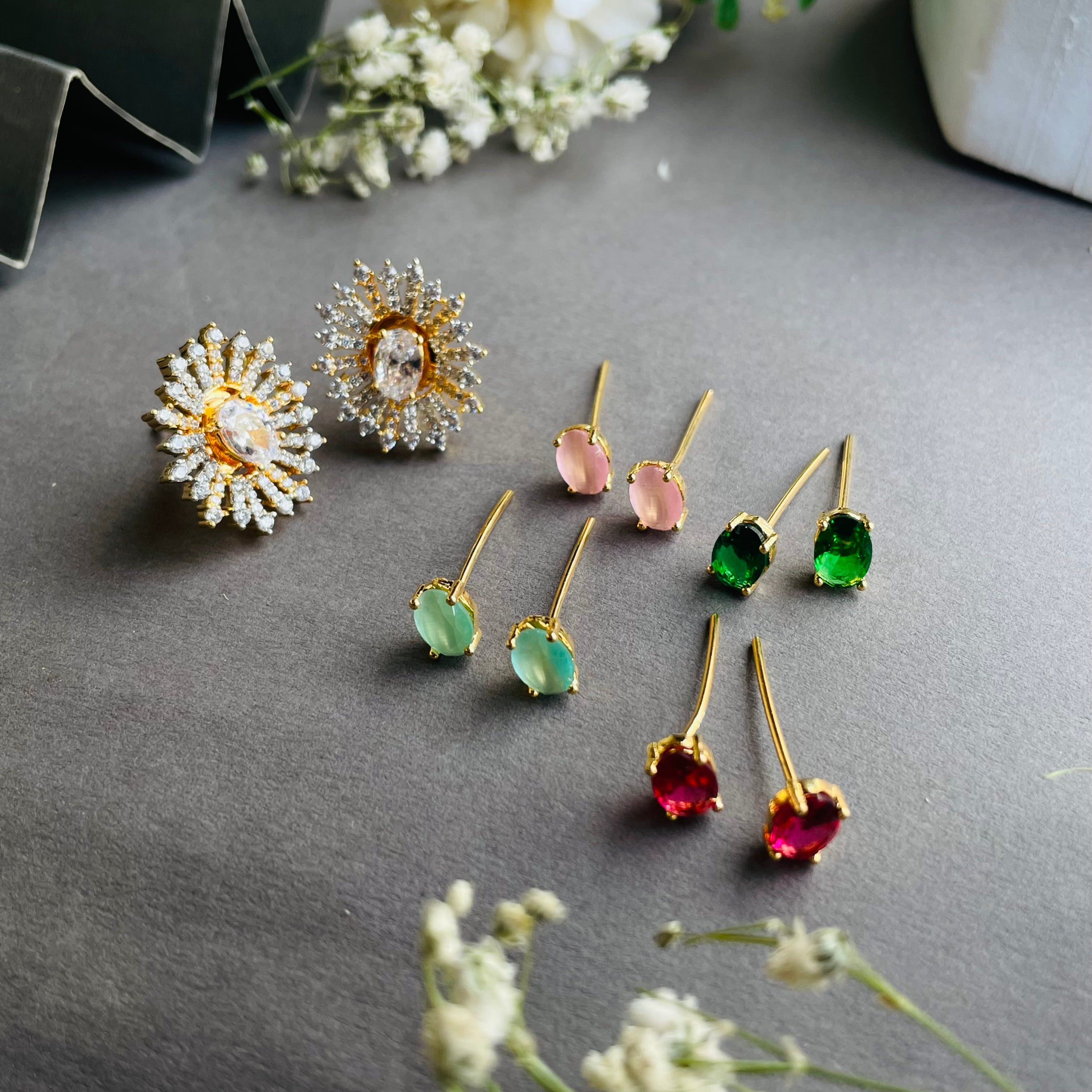 Ad  Bailey studs colour changeable