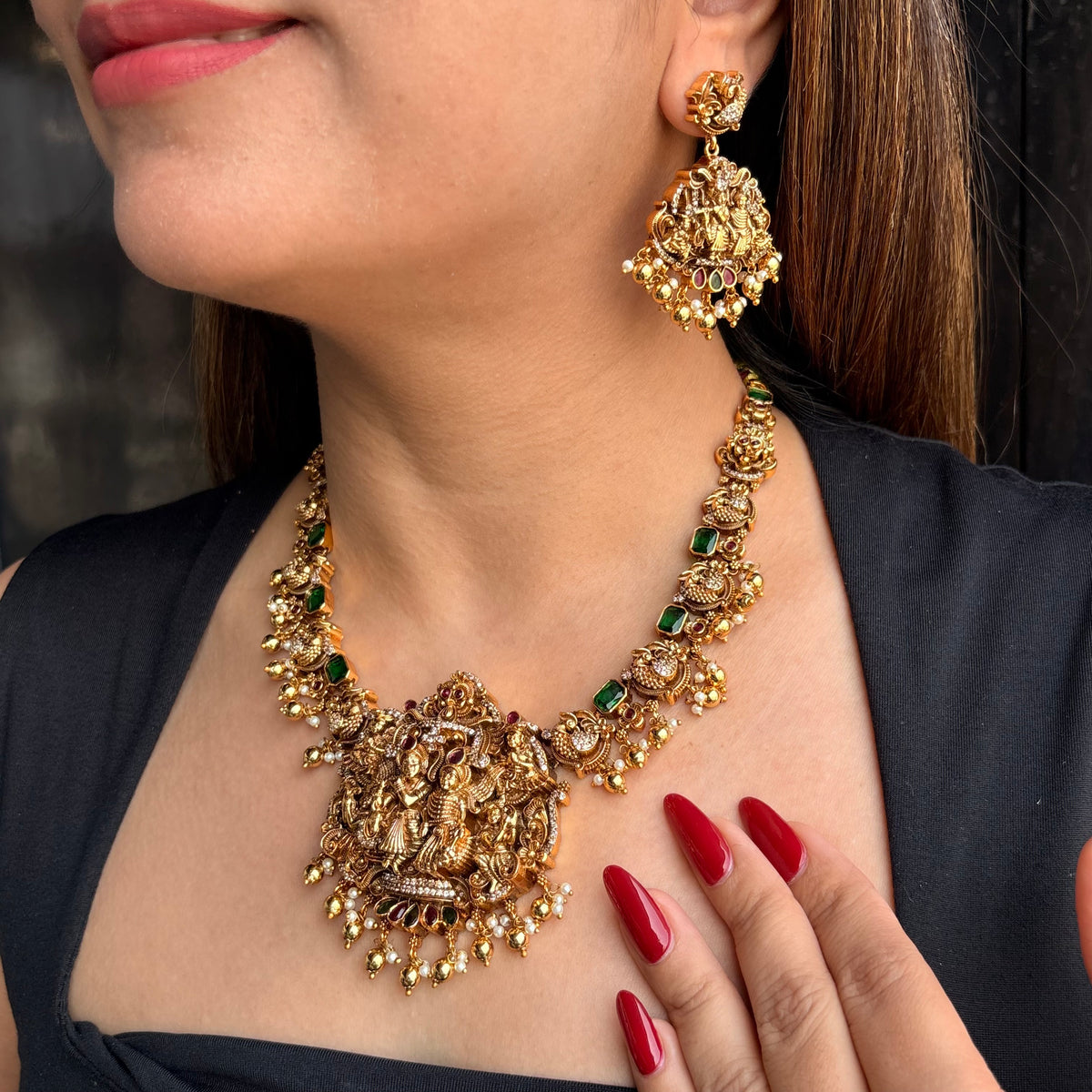 Rajlaxmi Temple Heritage Neckpiece