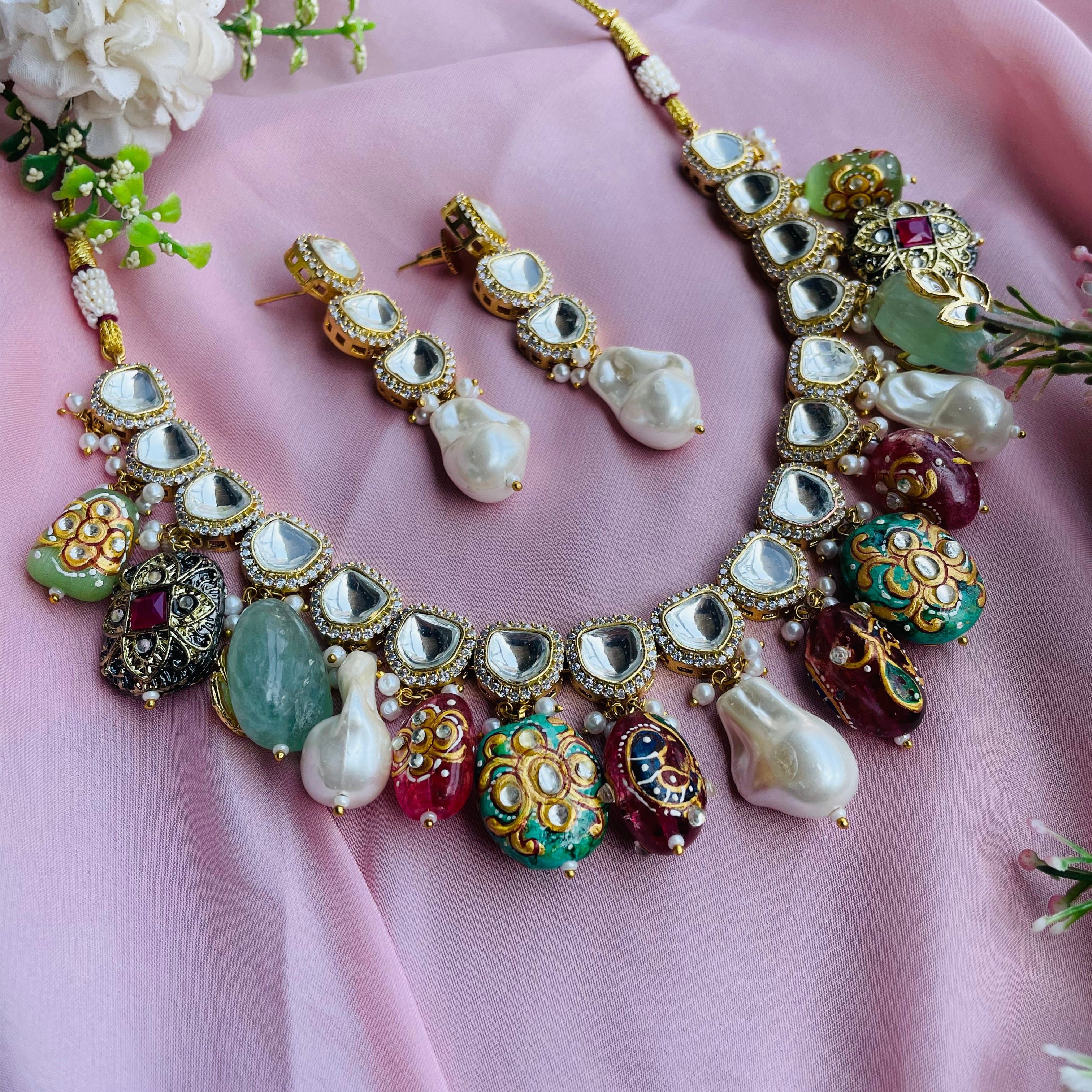 Nayaab Ishika Polki Neckpiece