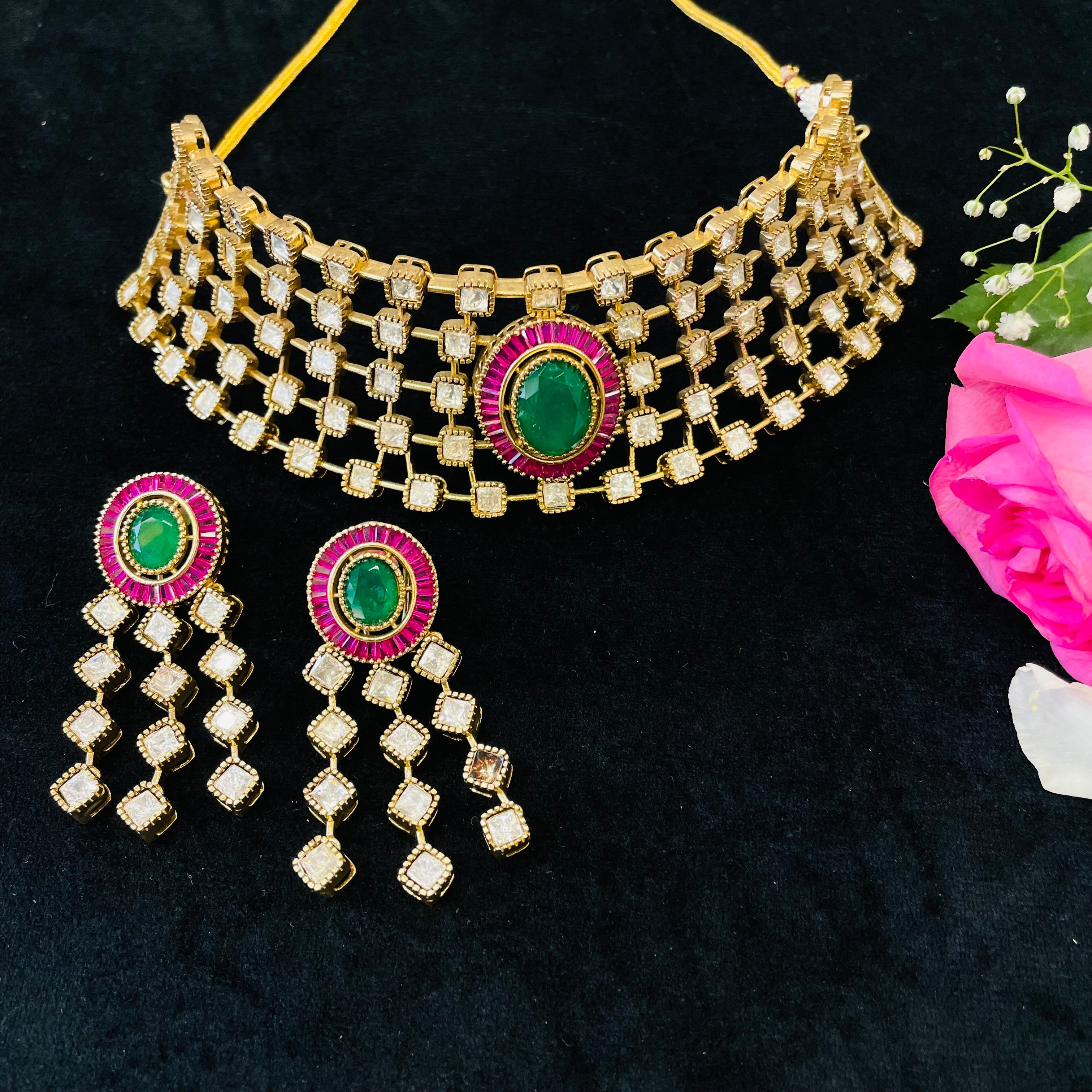 Nayaab Shalu Polki Choker