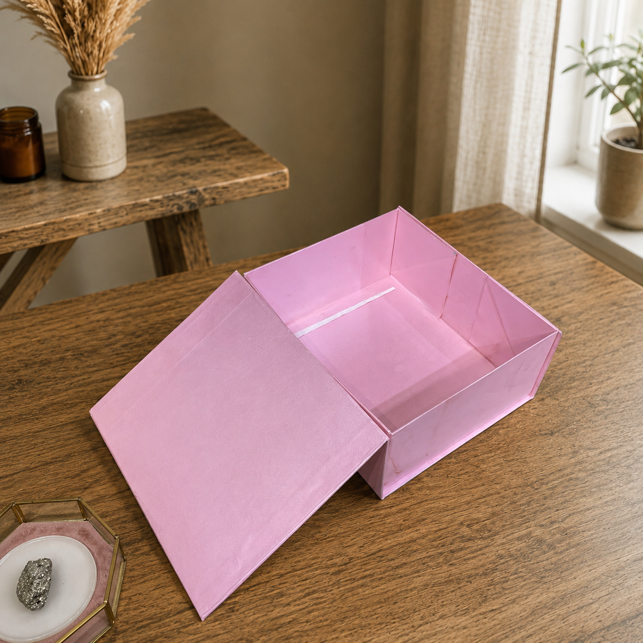 Pastel Pink Foldable gift box